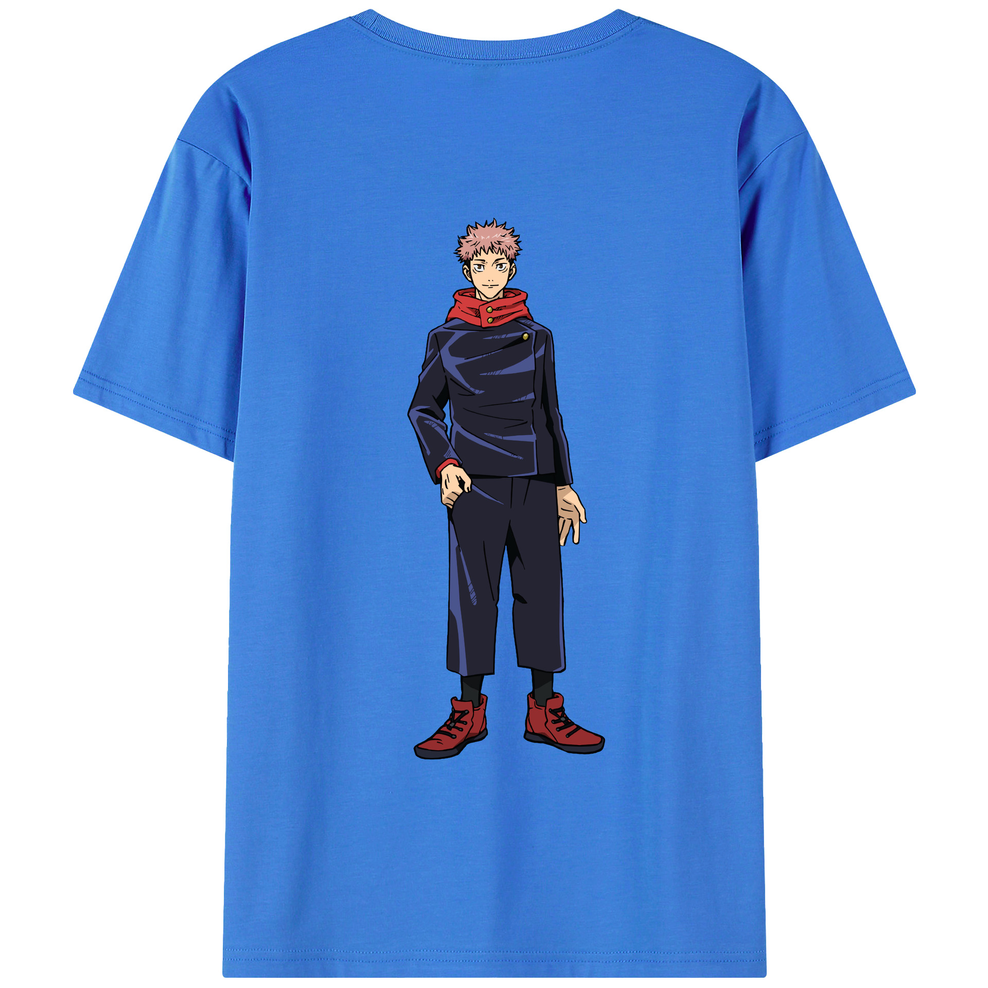 （画像用） 呪術廻戦 Jujutsu Kaisen 綿100％ メンズ半袖Tシャツ（バックプリント） 通気性