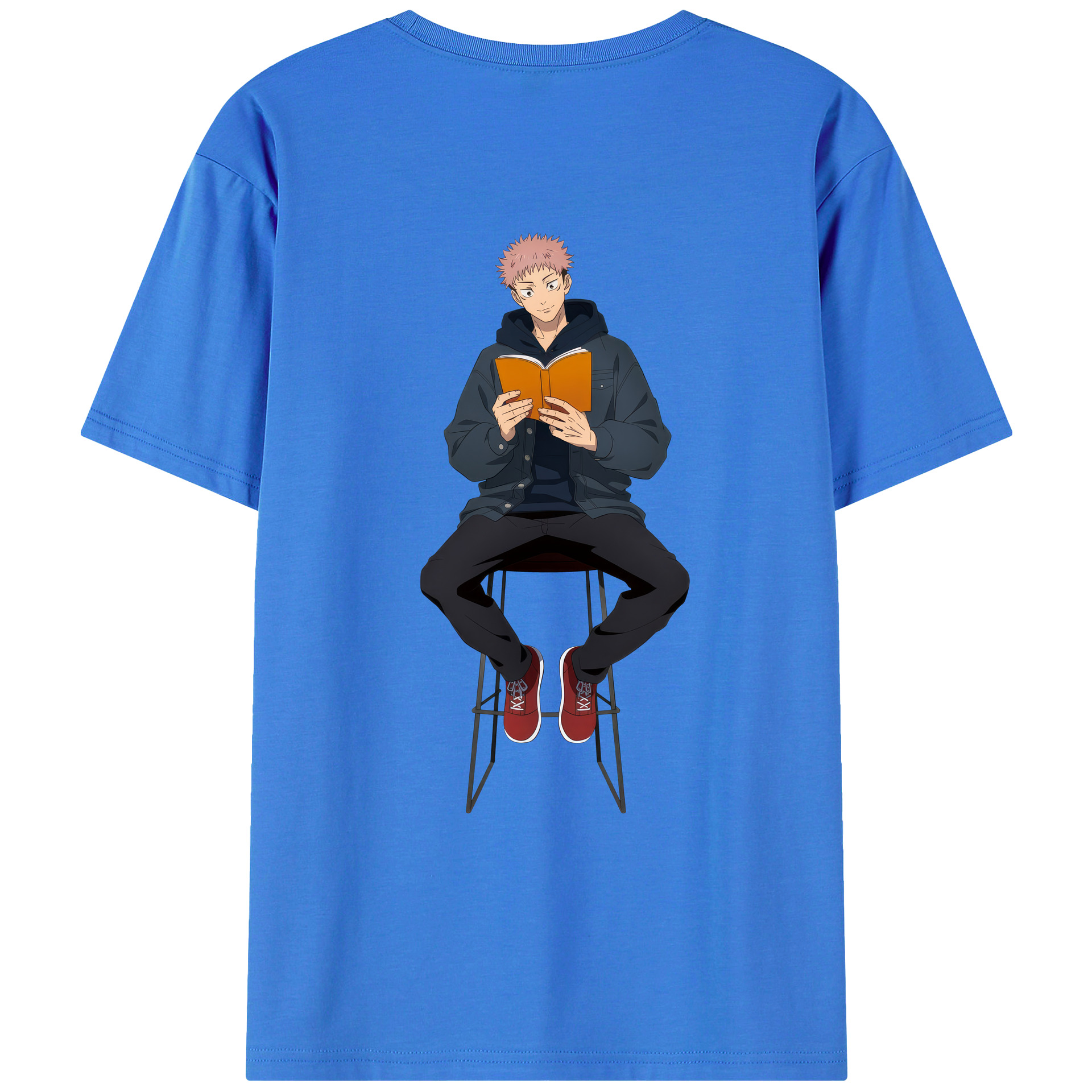 （画像用） 呪術廻戦 Jujutsu Kaisen 綿100％ メンズ半袖Tシャツ（バックプリント） 通気性