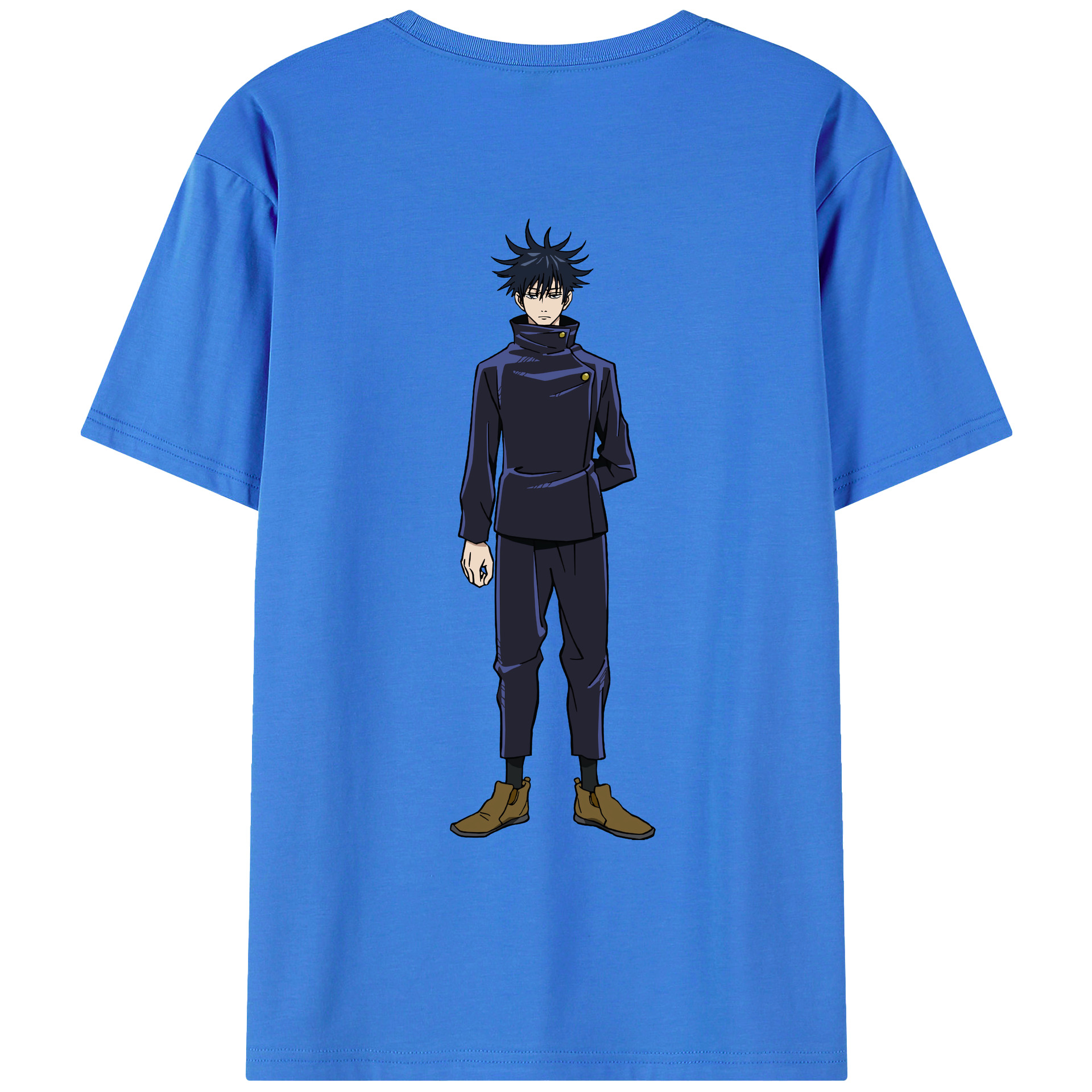 （画像用） 呪術廻戦 Jujutsu Kaisen 綿100％ メンズ半袖Tシャツ（バックプリント） 通気性
