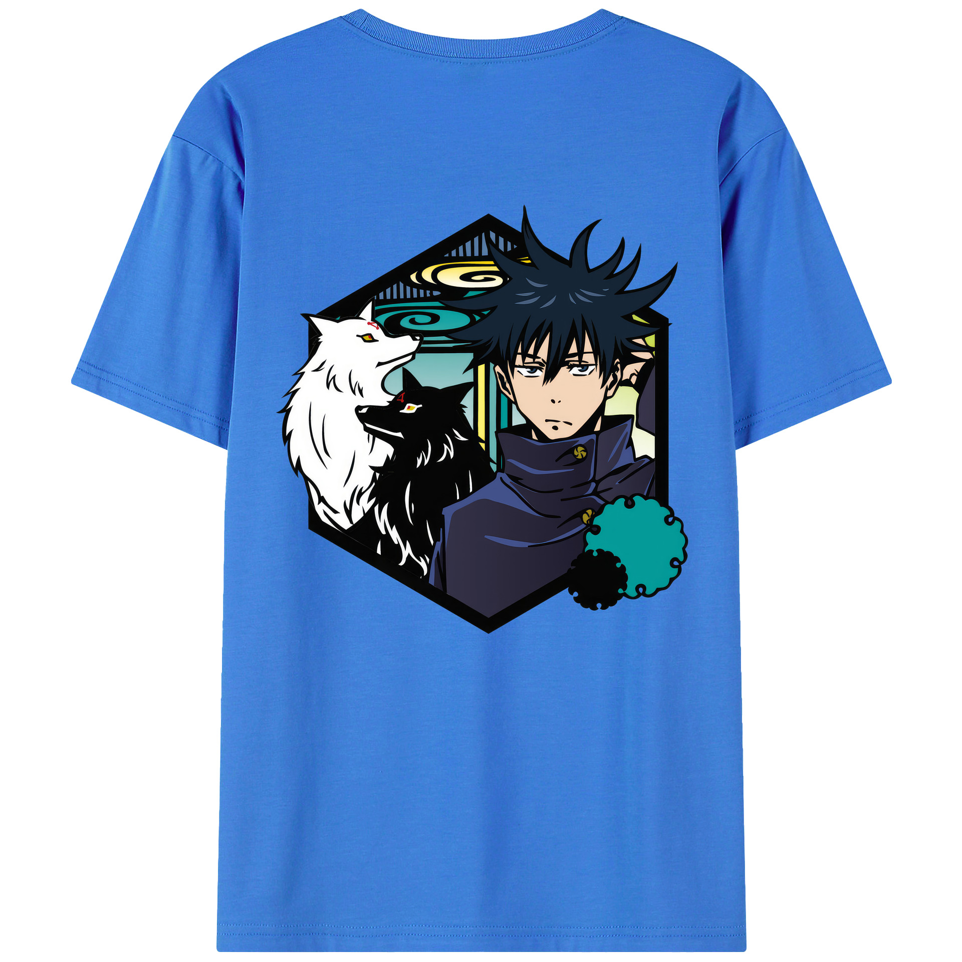 （画像用） 呪術廻戦 Jujutsu Kaisen 綿100％ メンズ半袖Tシャツ（バックプリント） 通気性