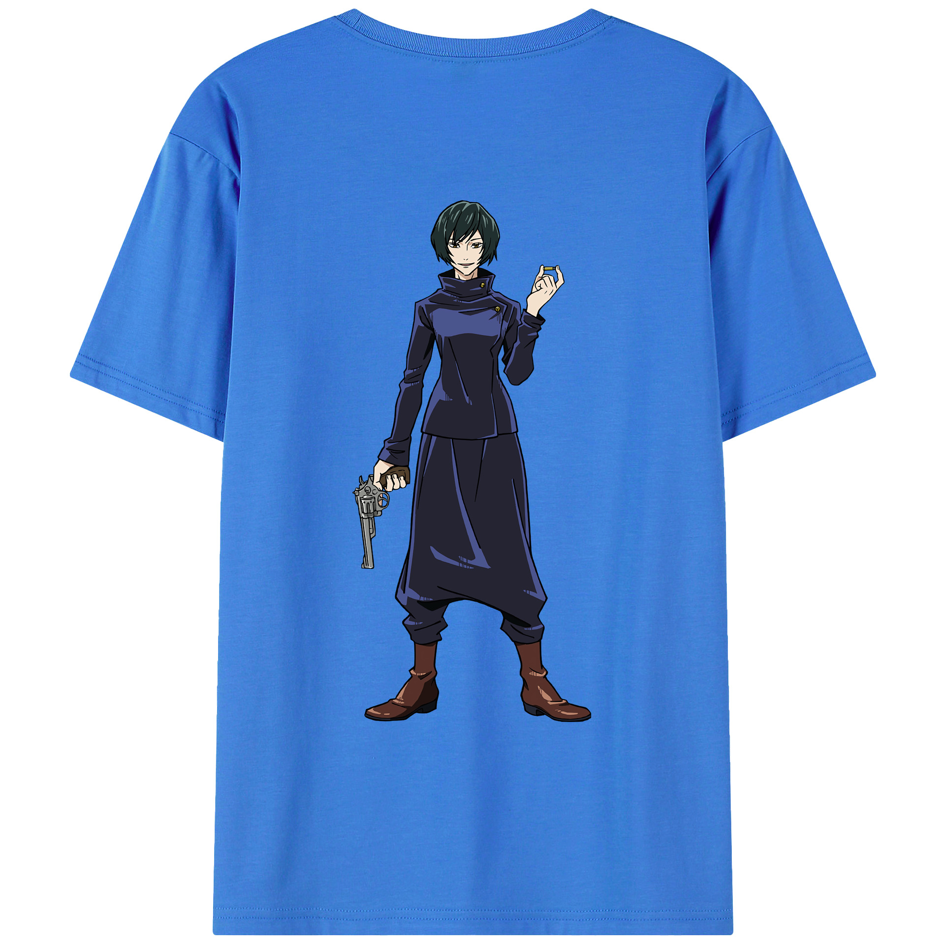 （画像用） 呪術廻戦 Jujutsu Kaisen 綿100％ メンズ半袖Tシャツ（バックプリント） 通気性