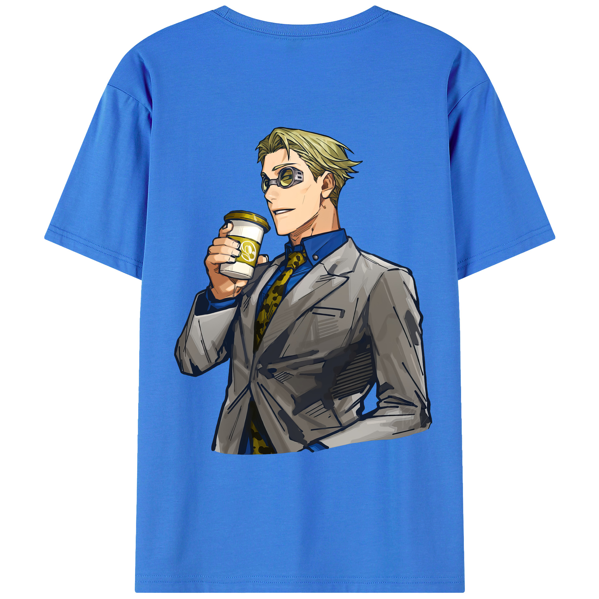 （画像用） 呪術廻戦 Jujutsu Kaisen 綿100％ メンズ半袖Tシャツ（バックプリント） 通気性