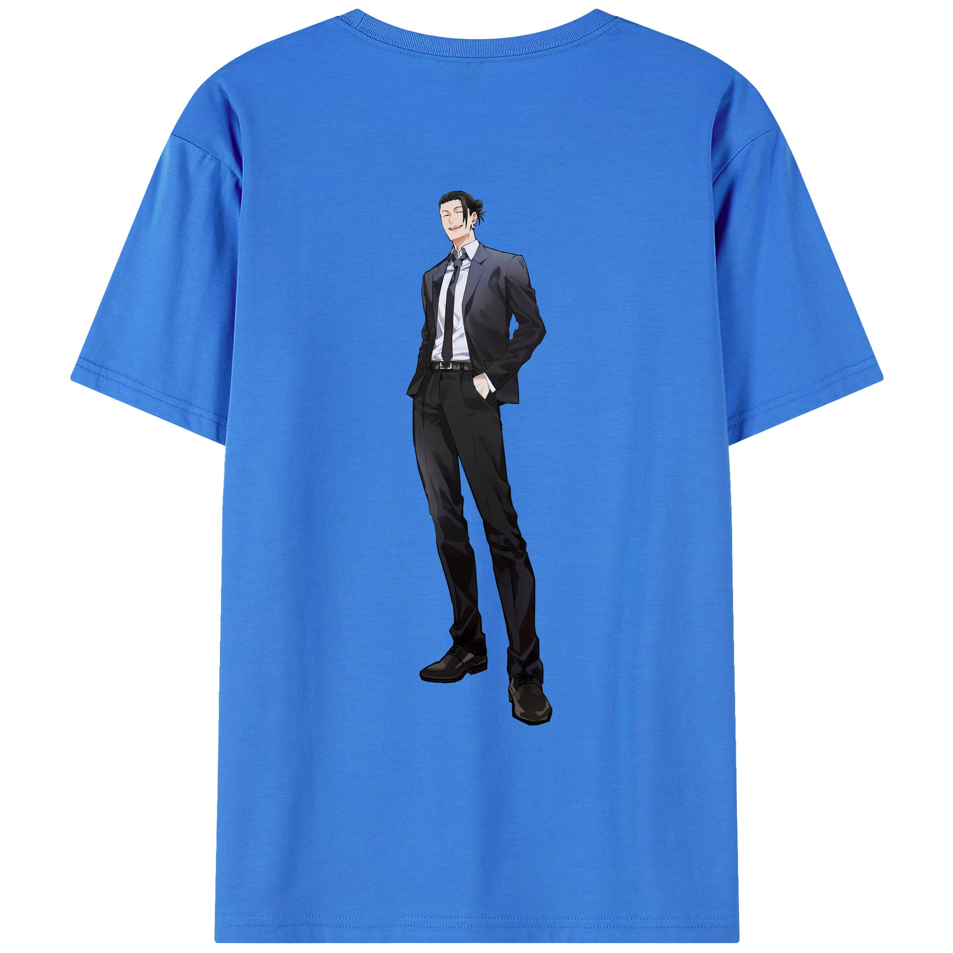 （画像用） 呪術廻戦 Jujutsu Kaisen 綿100％ メンズ半袖Tシャツ（バックプリント） 通気性