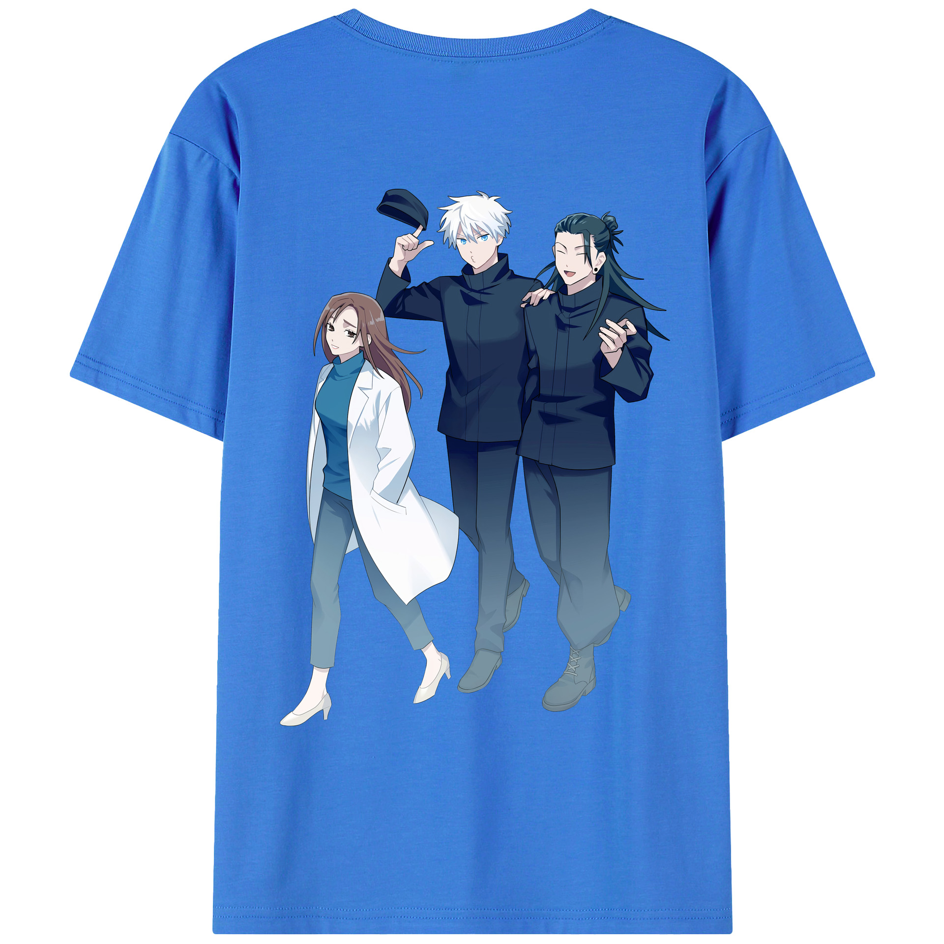 （画像用） 呪術廻戦 Jujutsu Kaisen 綿100％ メンズ半袖Tシャツ（バックプリント） 通気性