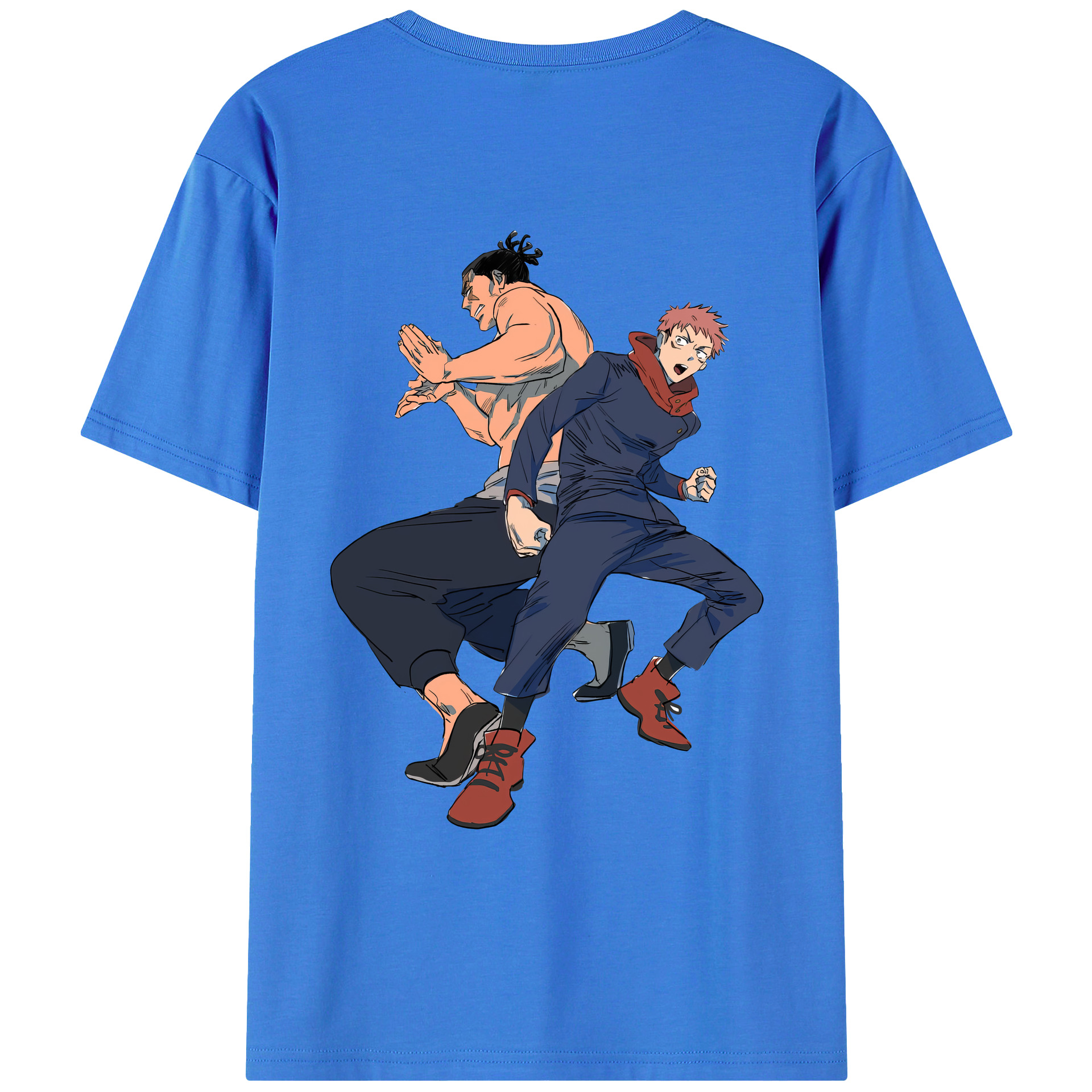 （画像用） 呪術廻戦 Jujutsu Kaisen 綿100％ メンズ半袖Tシャツ（バックプリント） 通気性