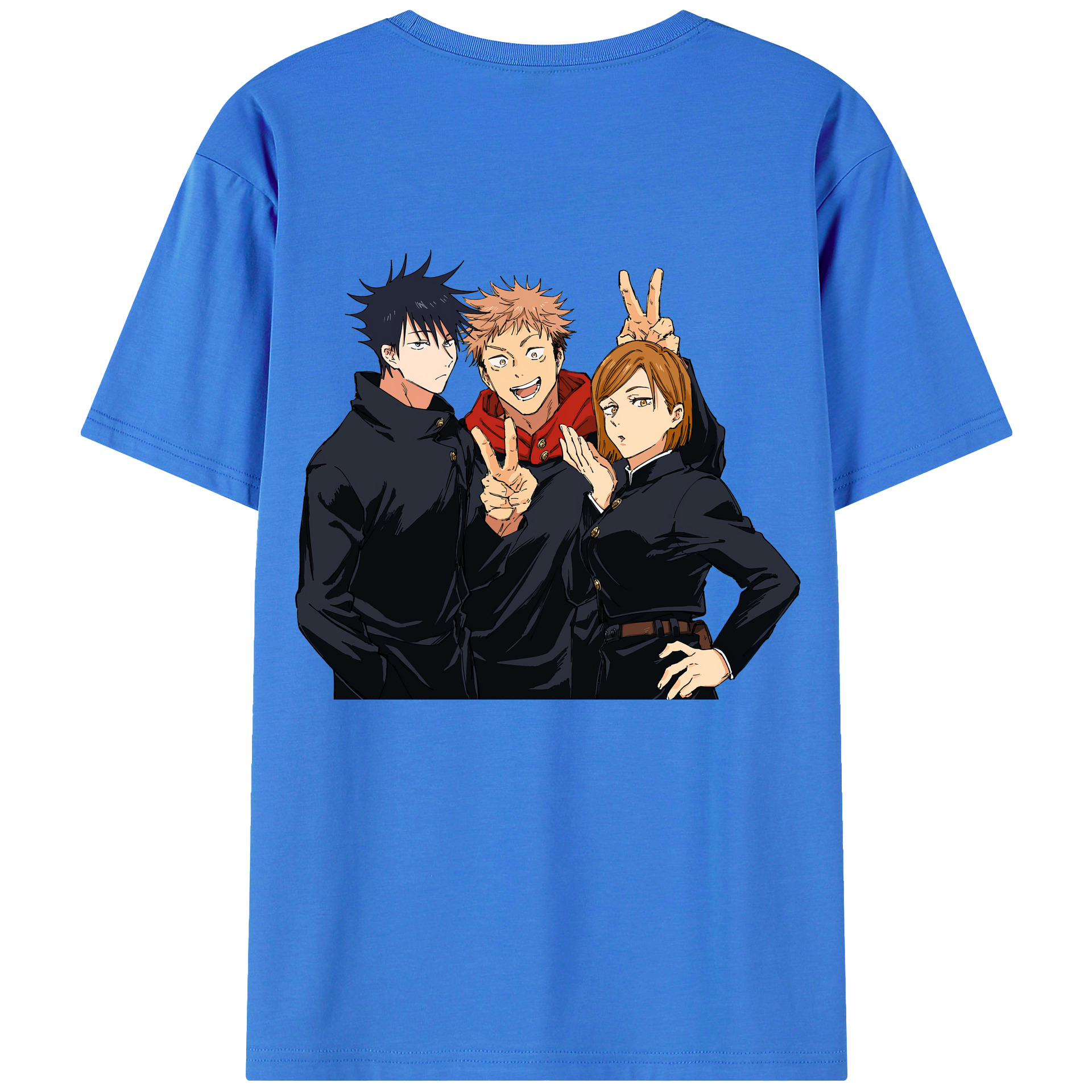 （画像用） 呪術廻戦 Jujutsu Kaisen 綿100％ メンズ半袖Tシャツ（バックプリント） 通気性