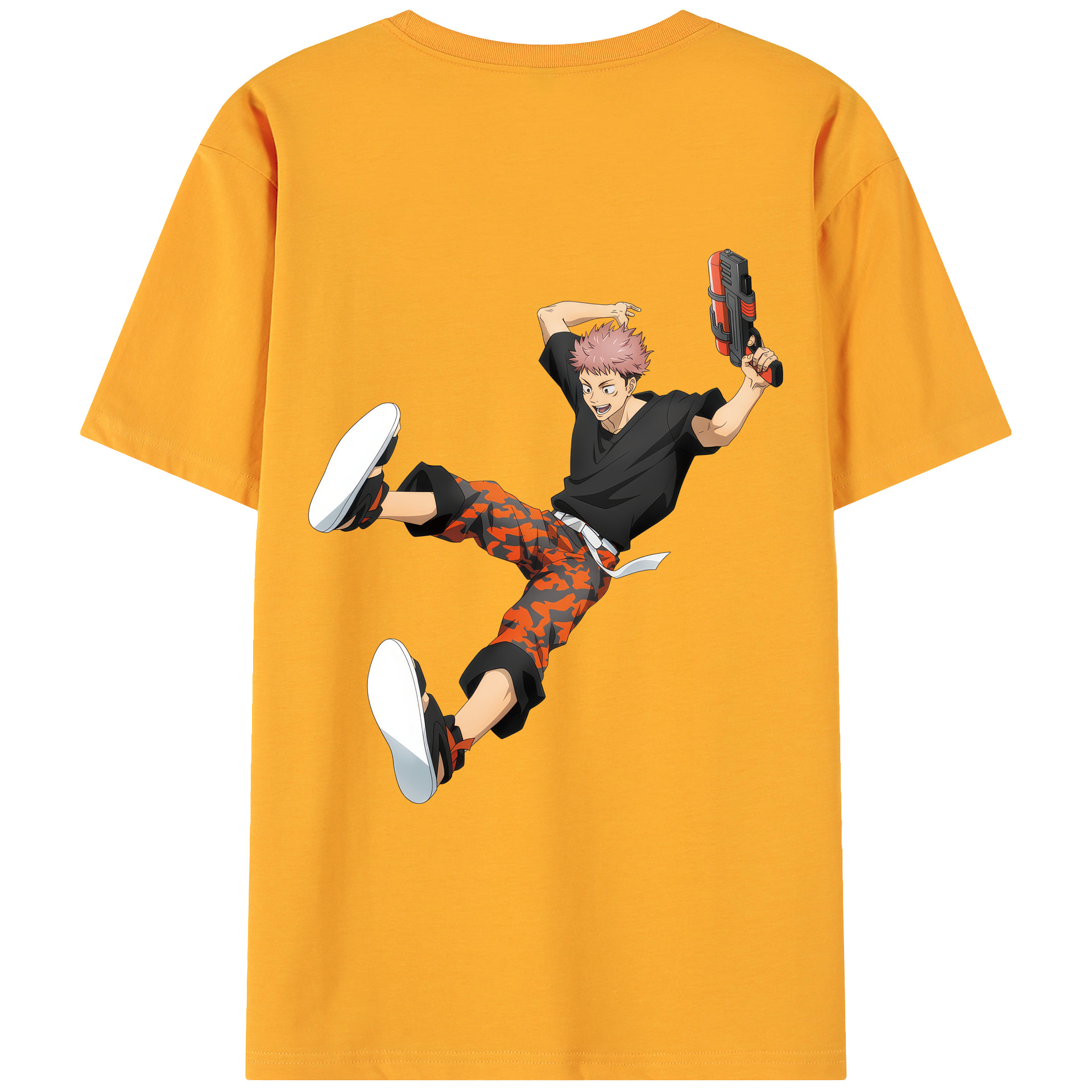 （画像用） 呪術廻戦 Jujutsu Kaisen 綿100％ メンズ半袖Tシャツ（バックプリント） 通気性
