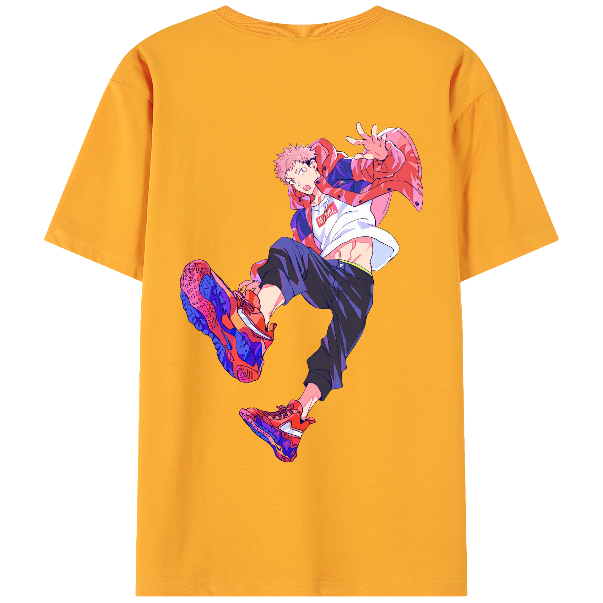 （画像用） 呪術廻戦 Jujutsu Kaisen 綿100％ メンズ半袖Tシャツ（バックプリント） 通気性