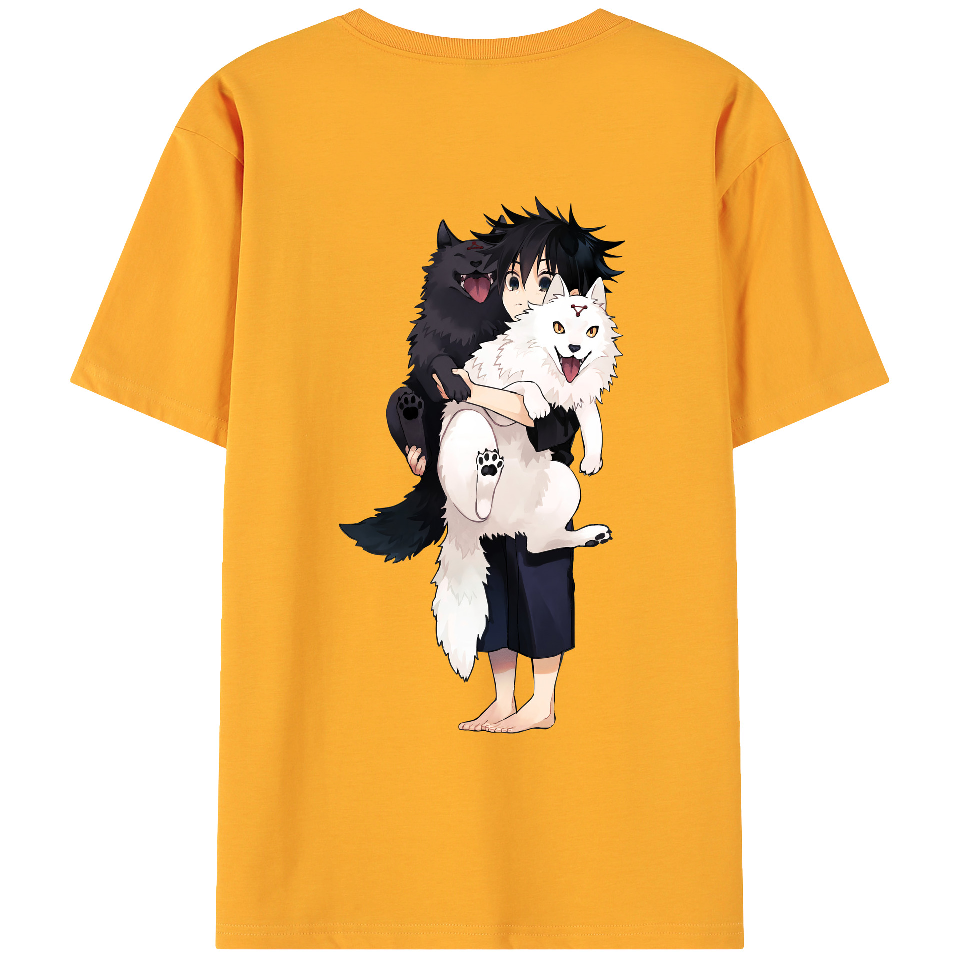 （画像用） 呪術廻戦 Jujutsu Kaisen 綿100％ メンズ半袖Tシャツ（バックプリント） 通気性