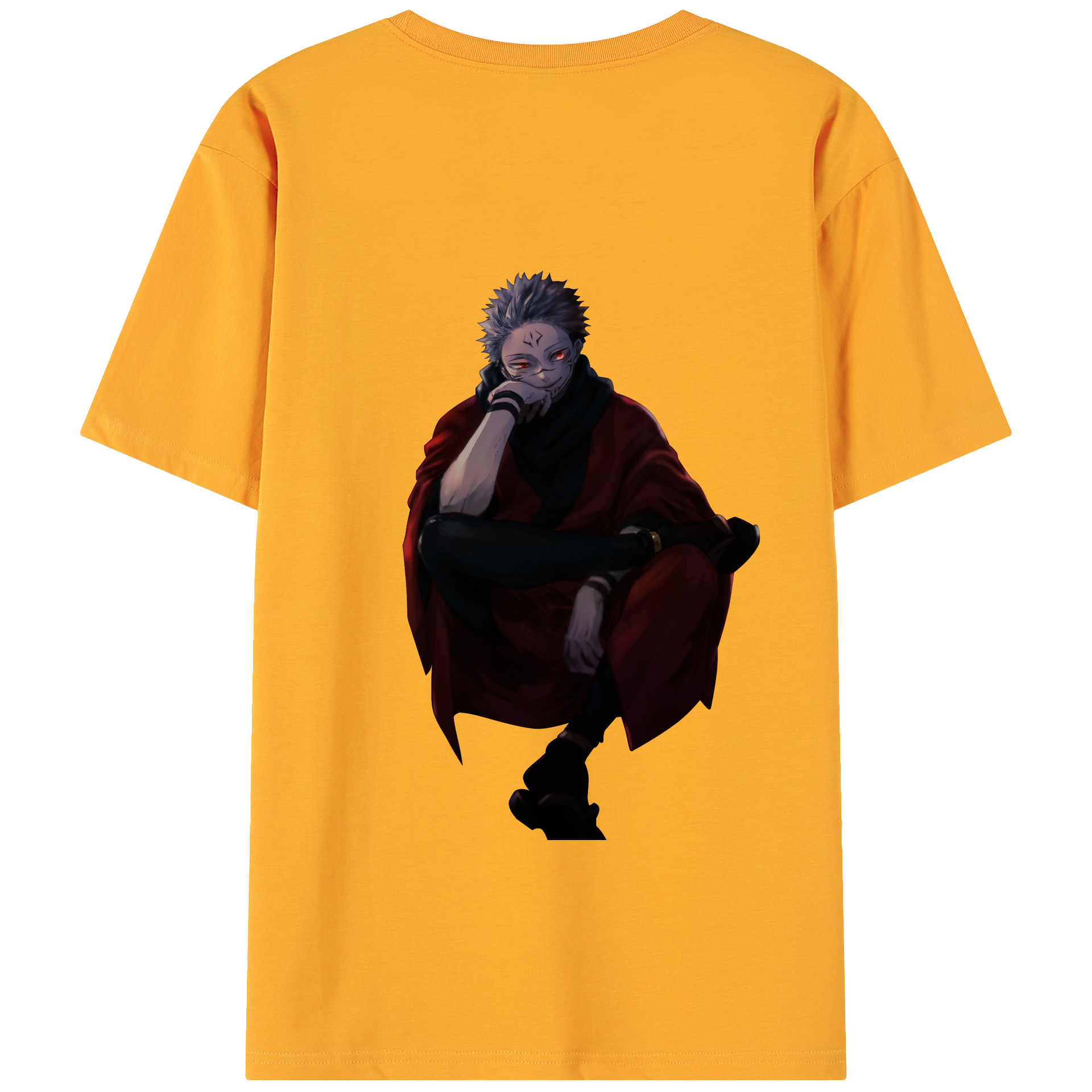 （画像用） 呪術廻戦 Jujutsu Kaisen 綿100％ メンズ半袖Tシャツ（バックプリント） 通気性