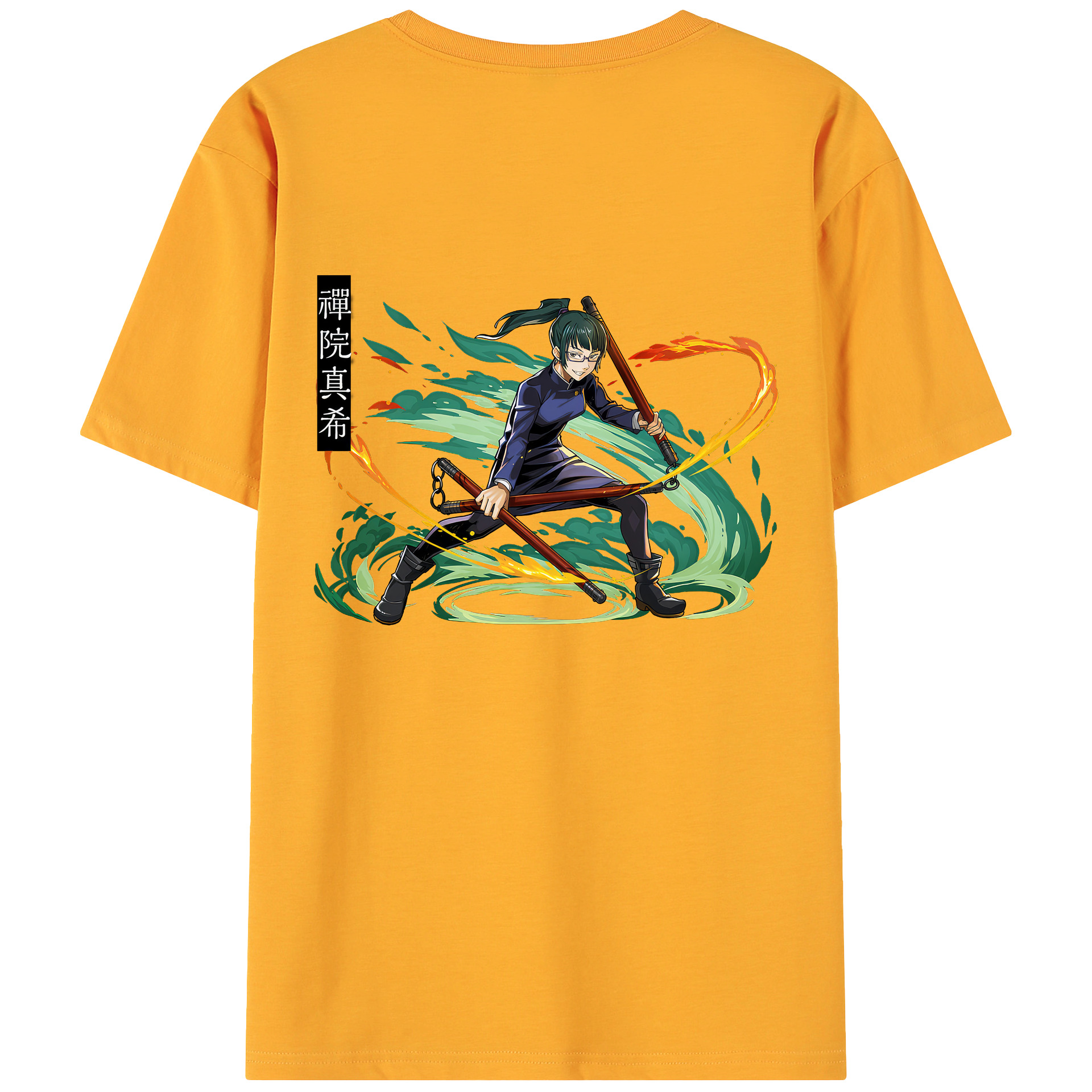 （画像用） 呪術廻戦 Jujutsu Kaisen 綿100％ メンズ半袖Tシャツ（バックプリント） 通気性