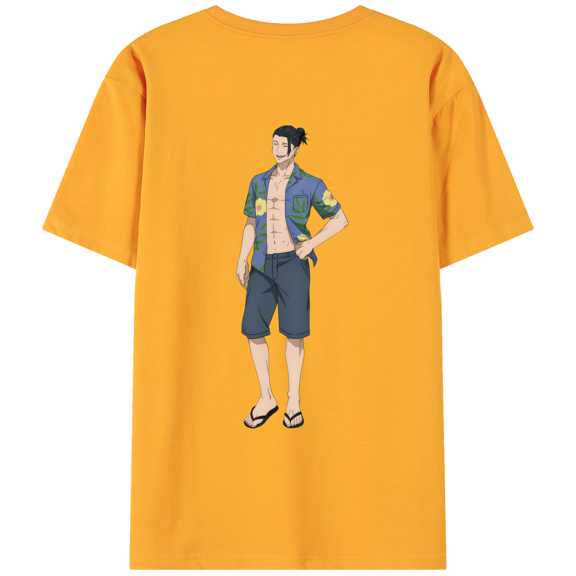 （画像用） 呪術廻戦 Jujutsu Kaisen 綿100％ メンズ半袖Tシャツ（バックプリント） 通気性