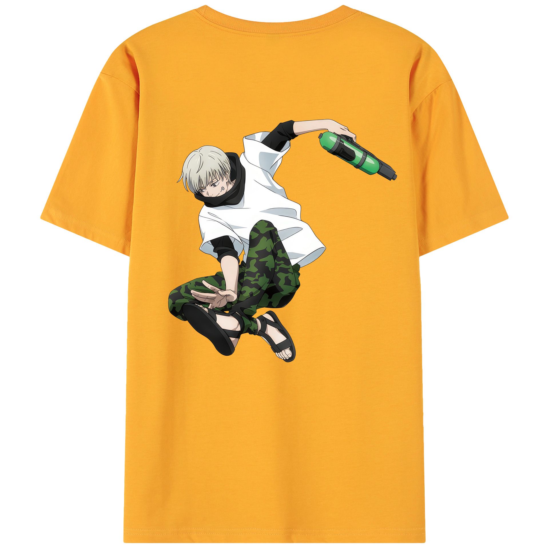 （画像用） 呪術廻戦 Jujutsu Kaisen 綿100％ メンズ半袖Tシャツ（バックプリント） 通気性