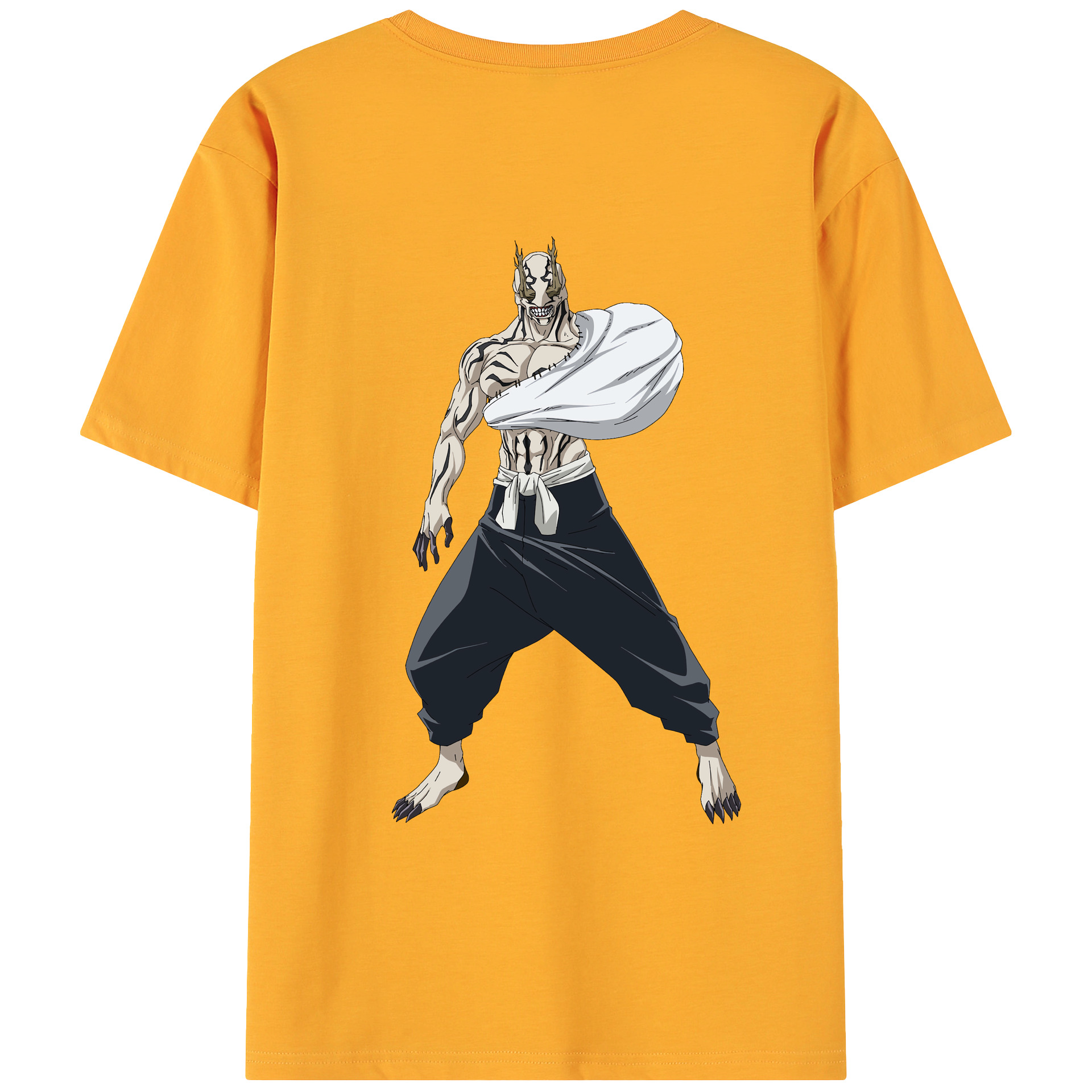 （画像用） 呪術廻戦 Jujutsu Kaisen 綿100％ メンズ半袖Tシャツ（バックプリント） 通気性