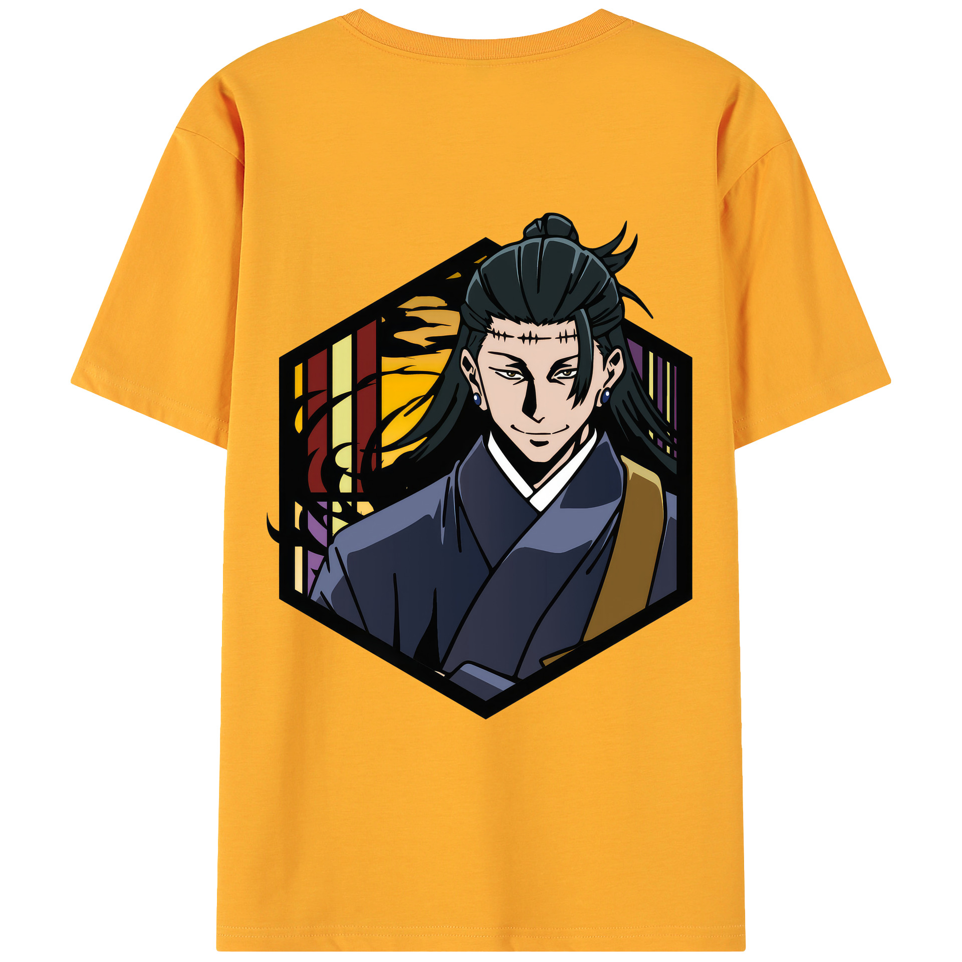 （画像用） 呪術廻戦 Jujutsu Kaisen 綿100％ メンズ半袖Tシャツ（バックプリント） 通気性
