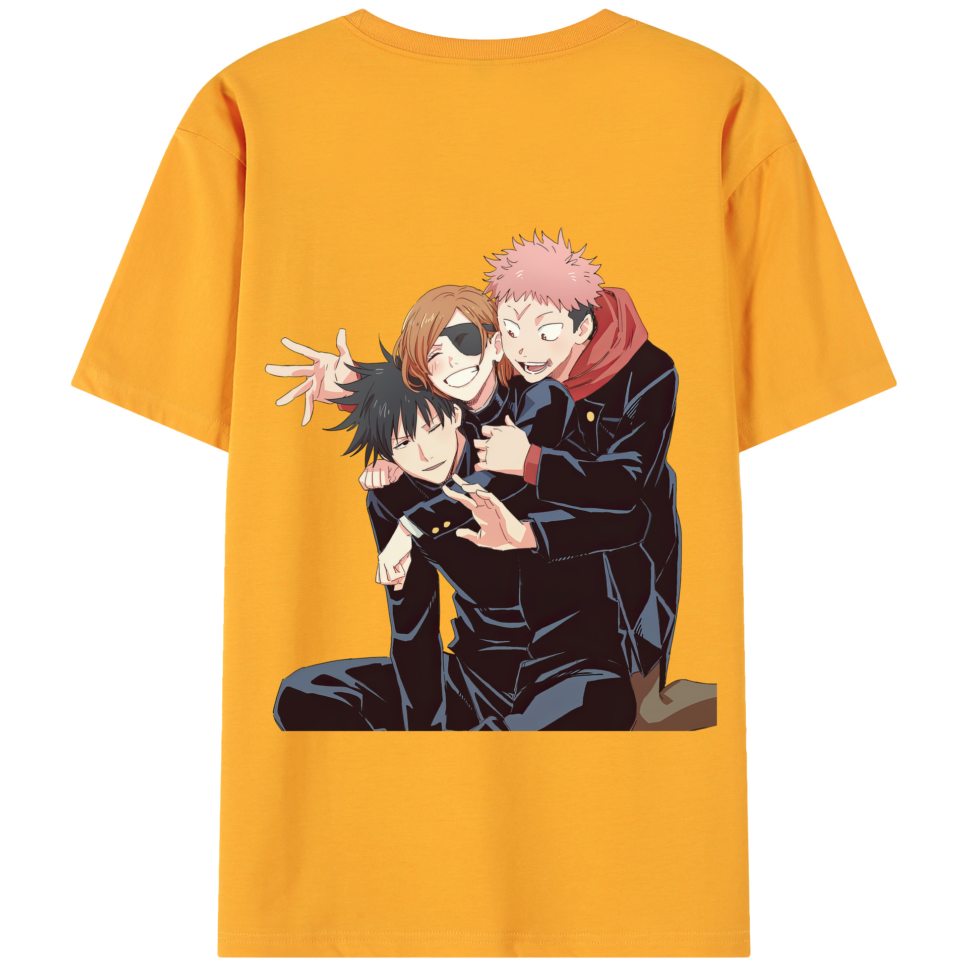（画像用） 呪術廻戦 Jujutsu Kaisen 綿100％ メンズ半袖Tシャツ（バックプリント） 通気性