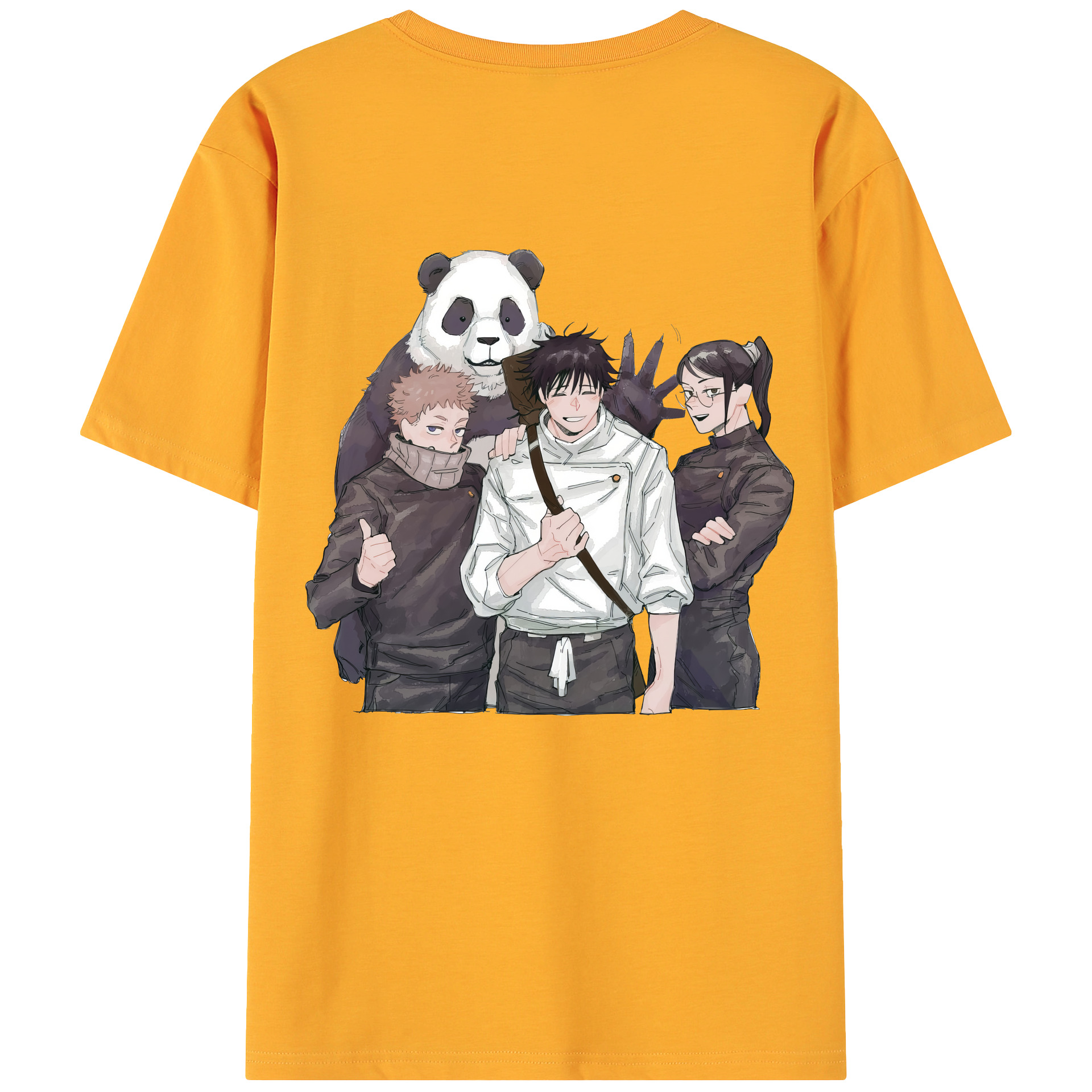 （画像用） 呪術廻戦 Jujutsu Kaisen 綿100％ メンズ半袖Tシャツ（バックプリント） 通気性