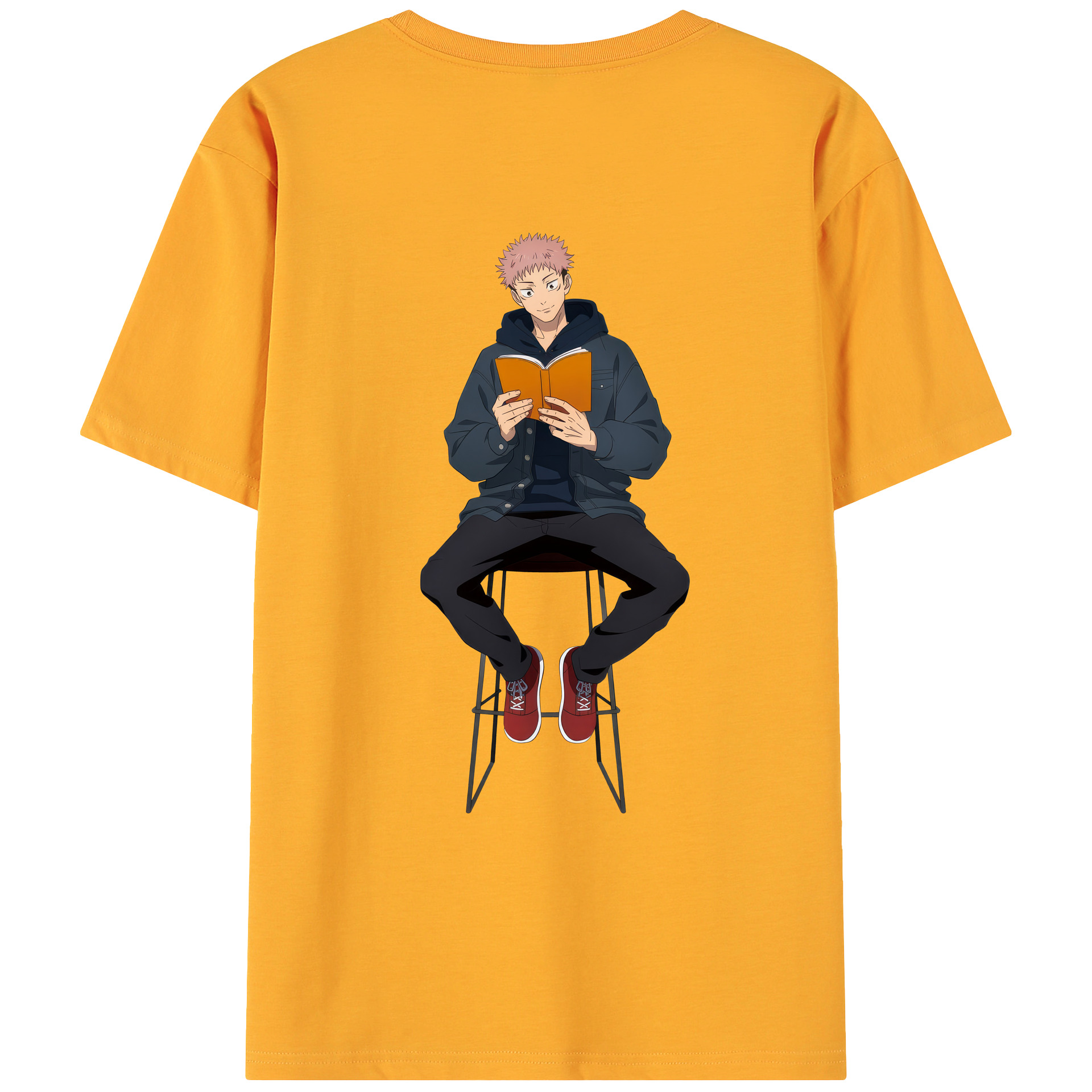 （画像用） 呪術廻戦 Jujutsu Kaisen 綿100％ メンズ半袖Tシャツ（バックプリント） 通気性