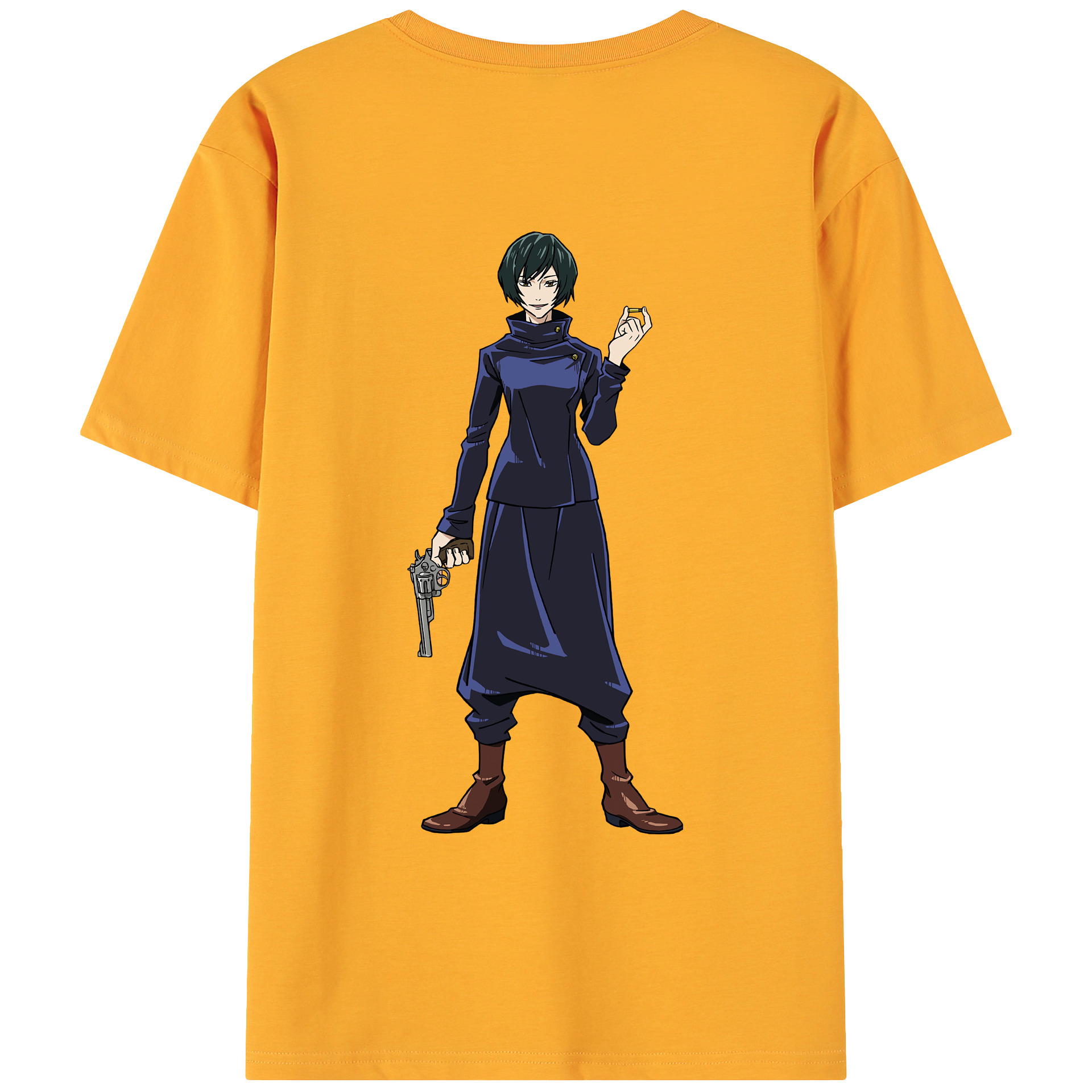 （画像用） 呪術廻戦 Jujutsu Kaisen 綿100％ メンズ半袖Tシャツ（バックプリント） 通気性