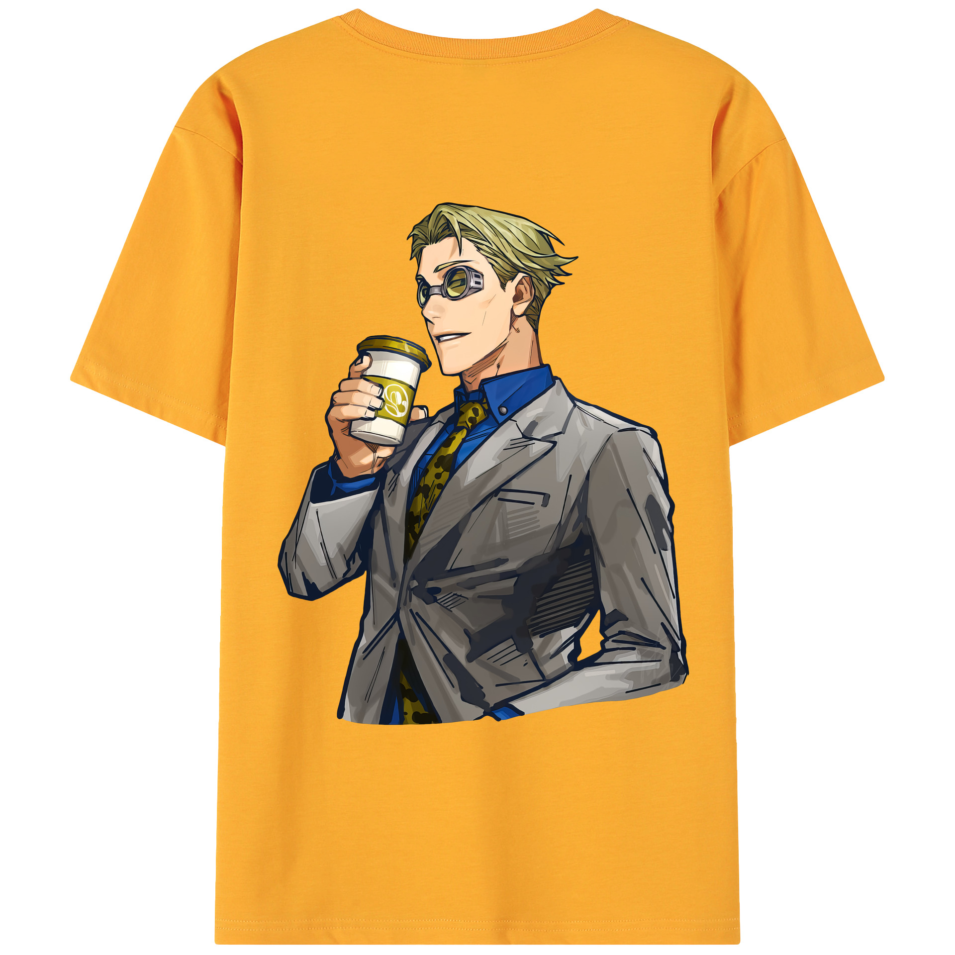 （画像用） 呪術廻戦 Jujutsu Kaisen 綿100％ メンズ半袖Tシャツ（バックプリント） 通気性
