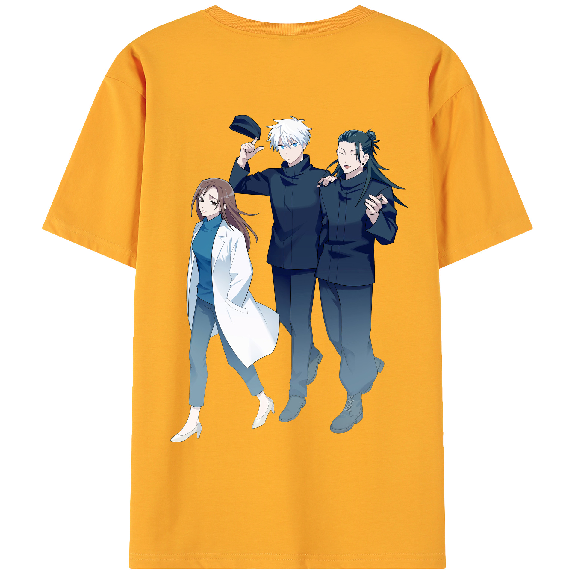 （画像用） 呪術廻戦 Jujutsu Kaisen 綿100％ メンズ半袖Tシャツ（バックプリント） 通気性