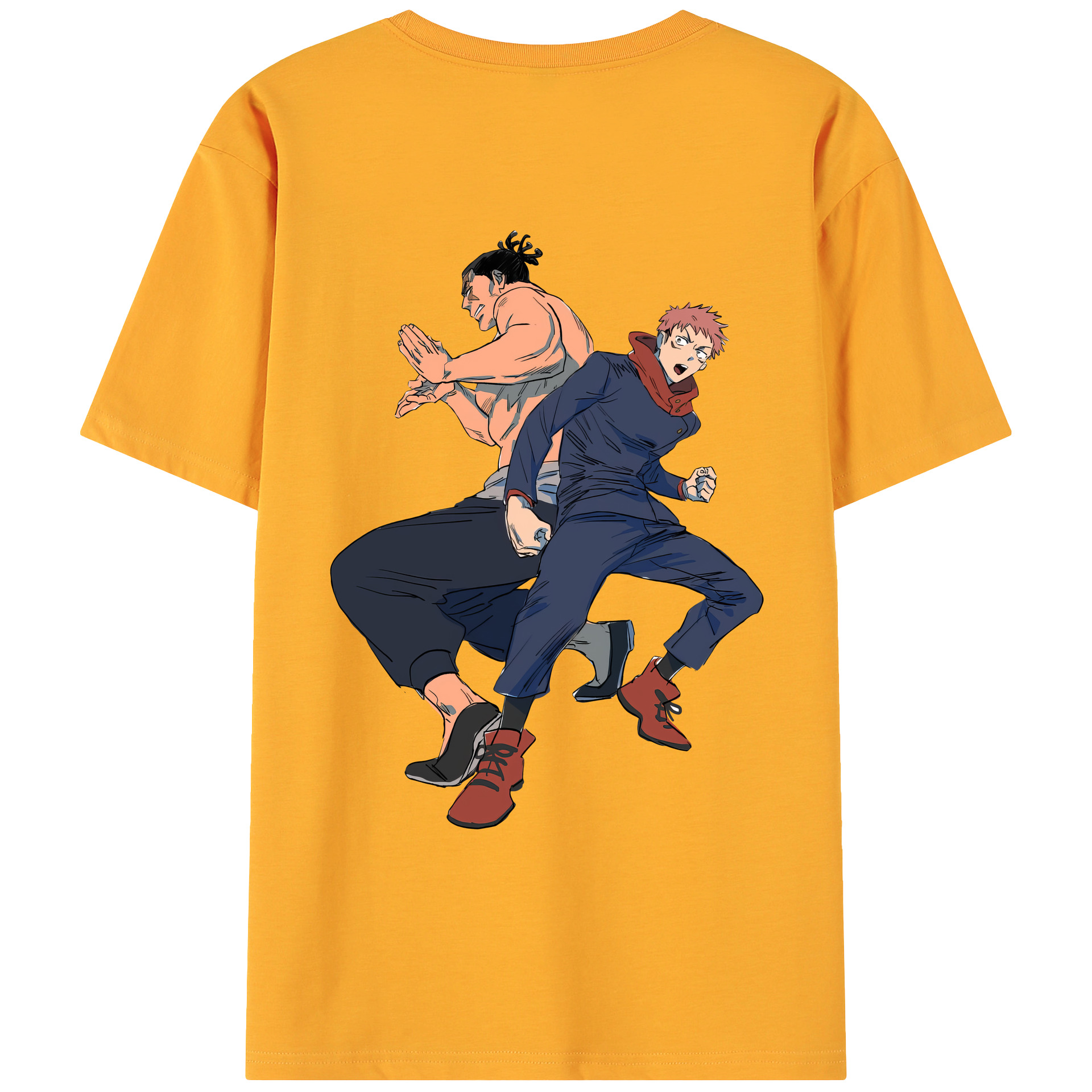 （画像用） 呪術廻戦 Jujutsu Kaisen 綿100％ メンズ半袖Tシャツ（バックプリント） 通気性