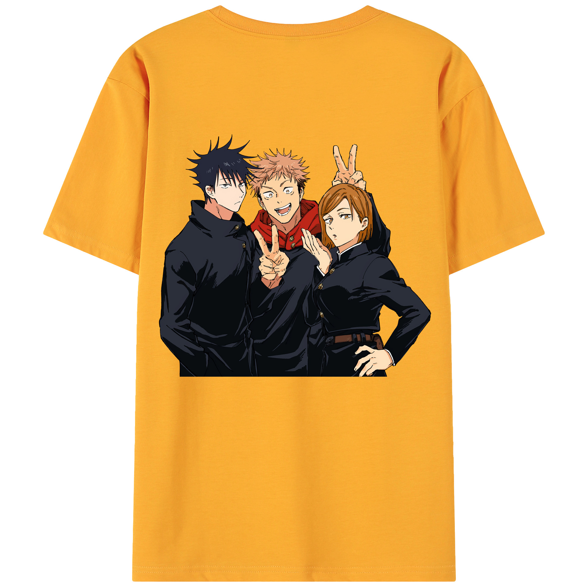 （画像用） 呪術廻戦 Jujutsu Kaisen 綿100％ メンズ半袖Tシャツ（バックプリント） 通気性