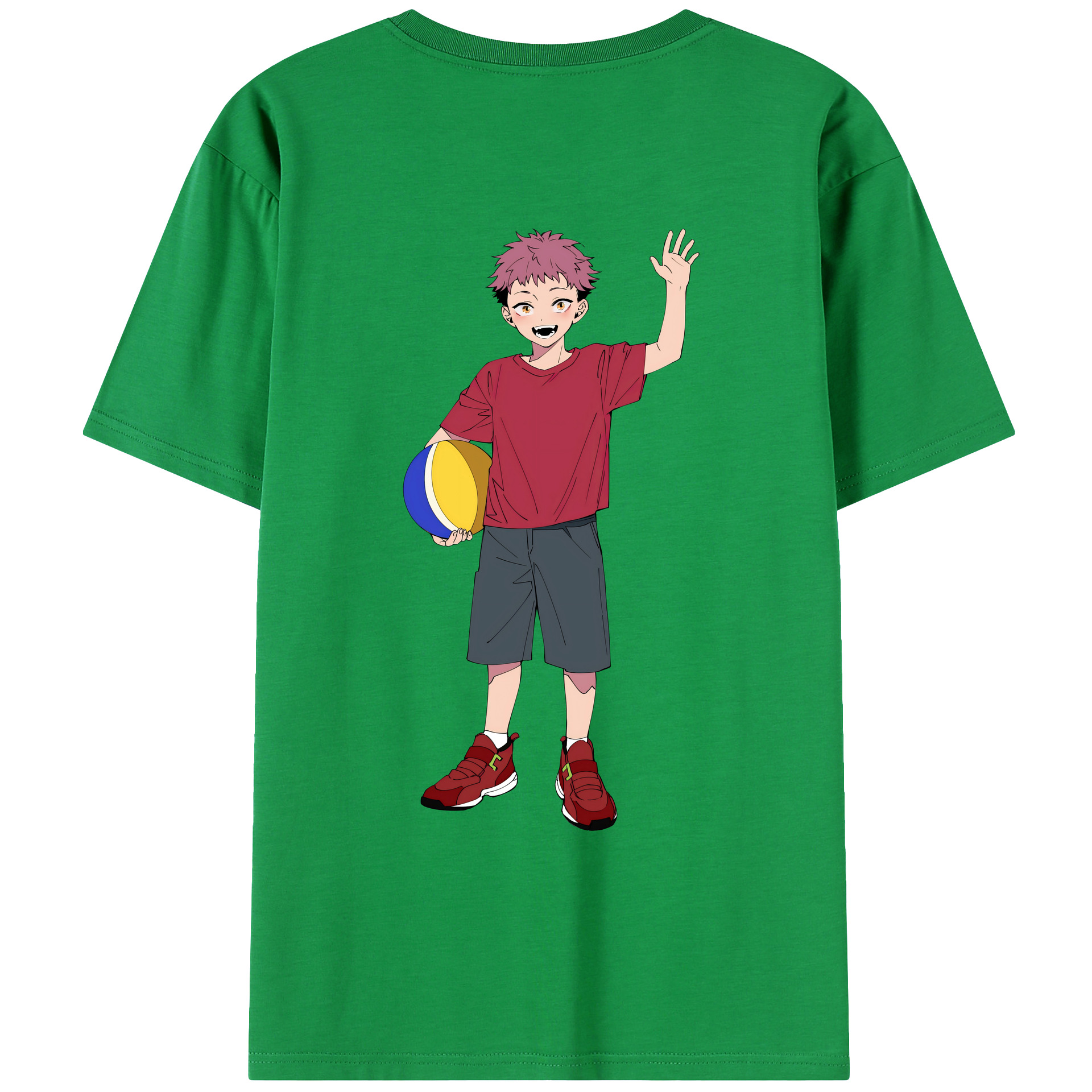 （画像用） 呪術廻戦 Jujutsu Kaisen 綿100％ メンズ半袖Tシャツ（バックプリント） 通気性