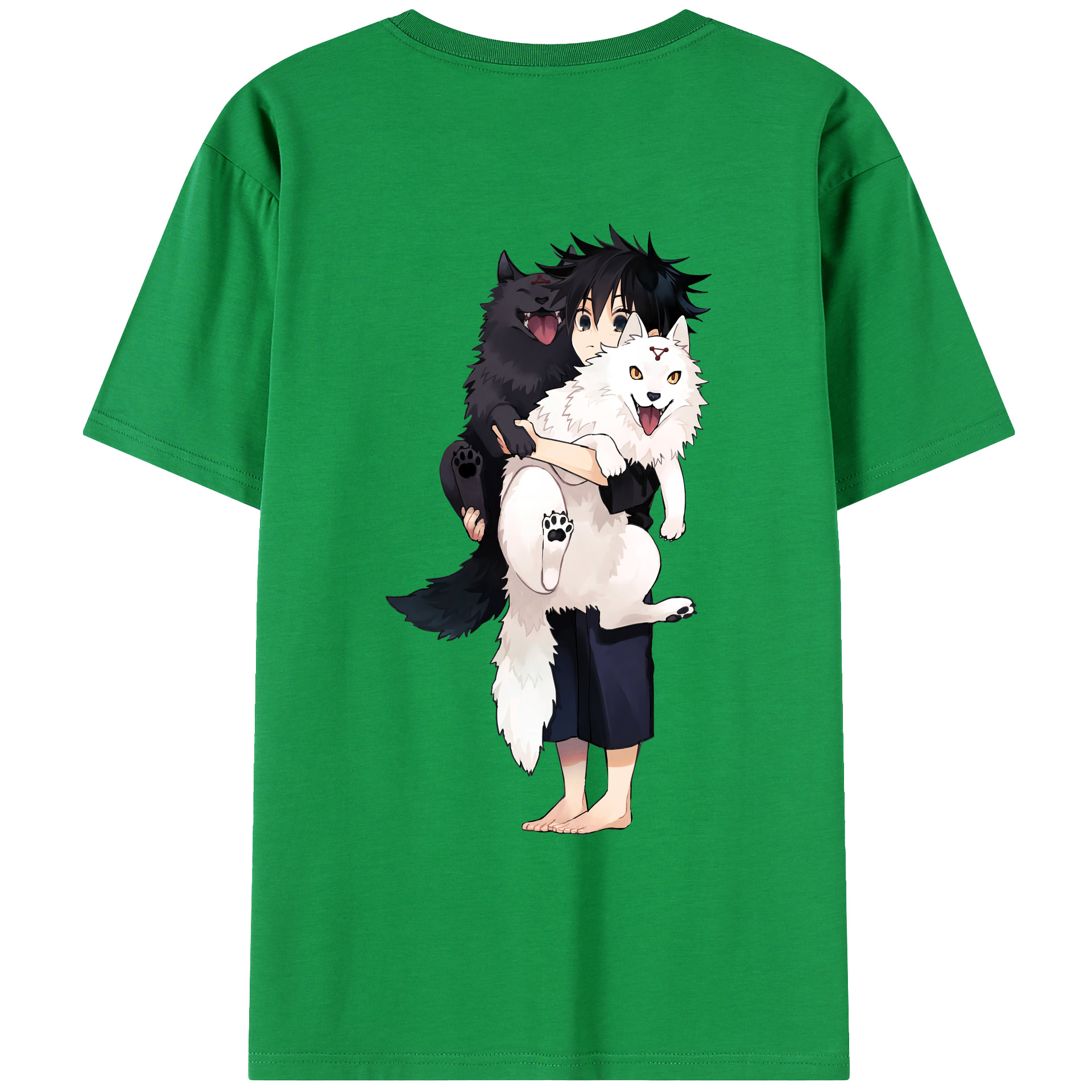 （画像用） 呪術廻戦 Jujutsu Kaisen 綿100％ メンズ半袖Tシャツ（バックプリント） 通気性