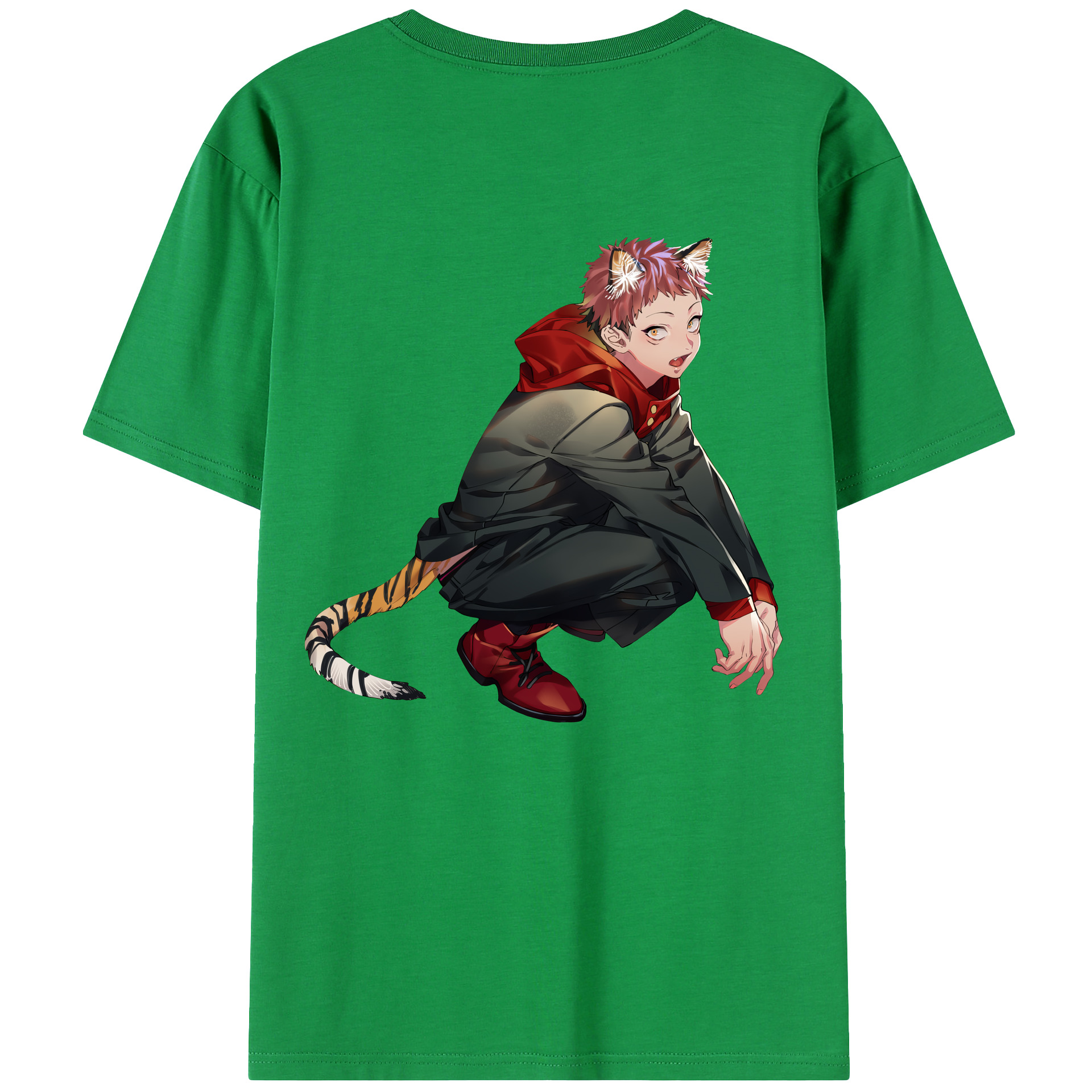（画像用） 呪術廻戦 Jujutsu Kaisen 綿100％ メンズ半袖Tシャツ（バックプリント） 通気性