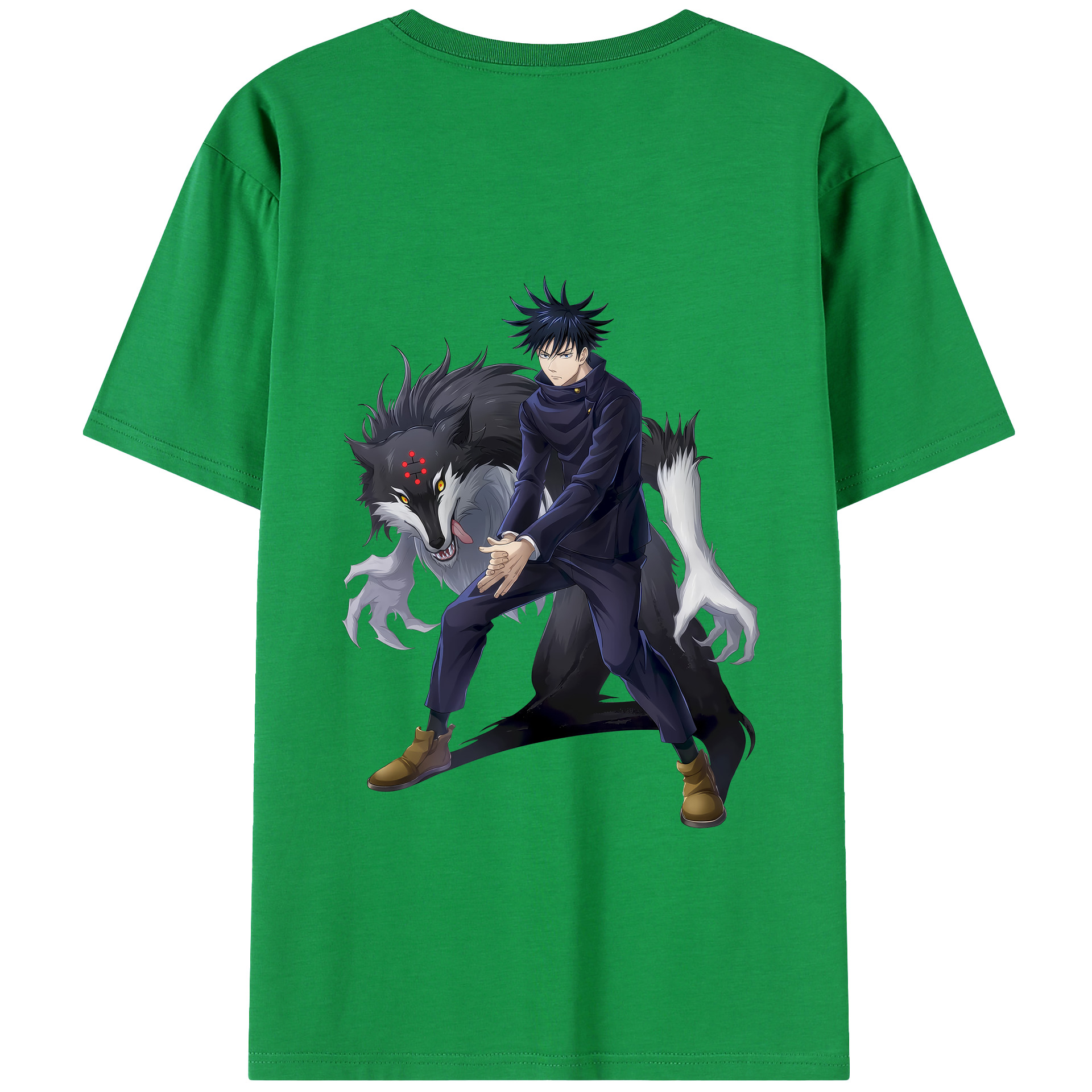（画像用） 呪術廻戦 Jujutsu Kaisen 綿100％ メンズ半袖Tシャツ（バックプリント） 通気性