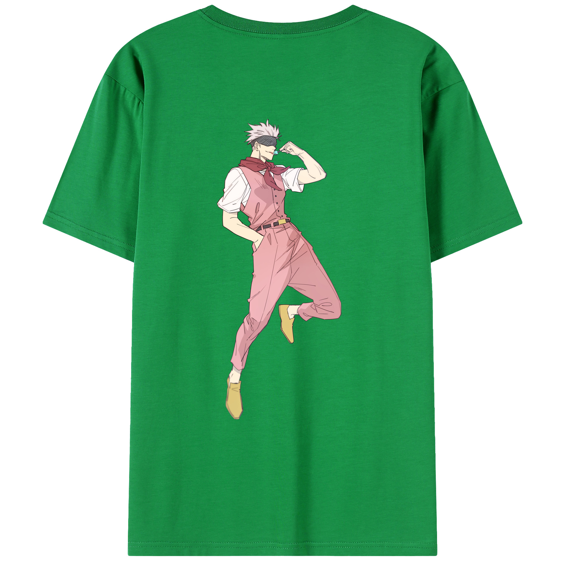 （画像用） 呪術廻戦 Jujutsu Kaisen 綿100％ メンズ半袖Tシャツ（バックプリント） 通気性