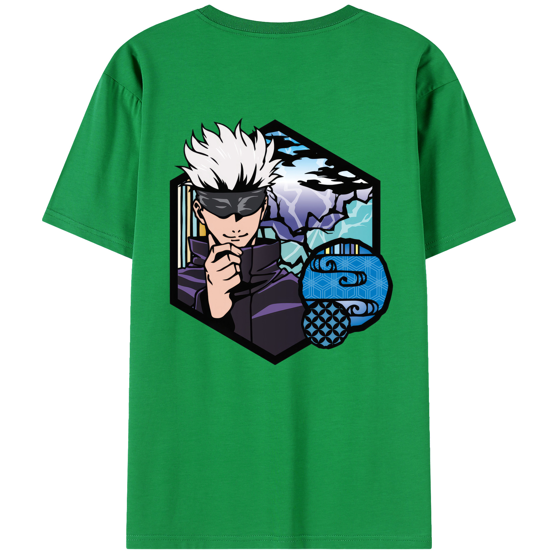 （画像用） 呪術廻戦 Jujutsu Kaisen 綿100％ メンズ半袖Tシャツ（バックプリント） 通気性