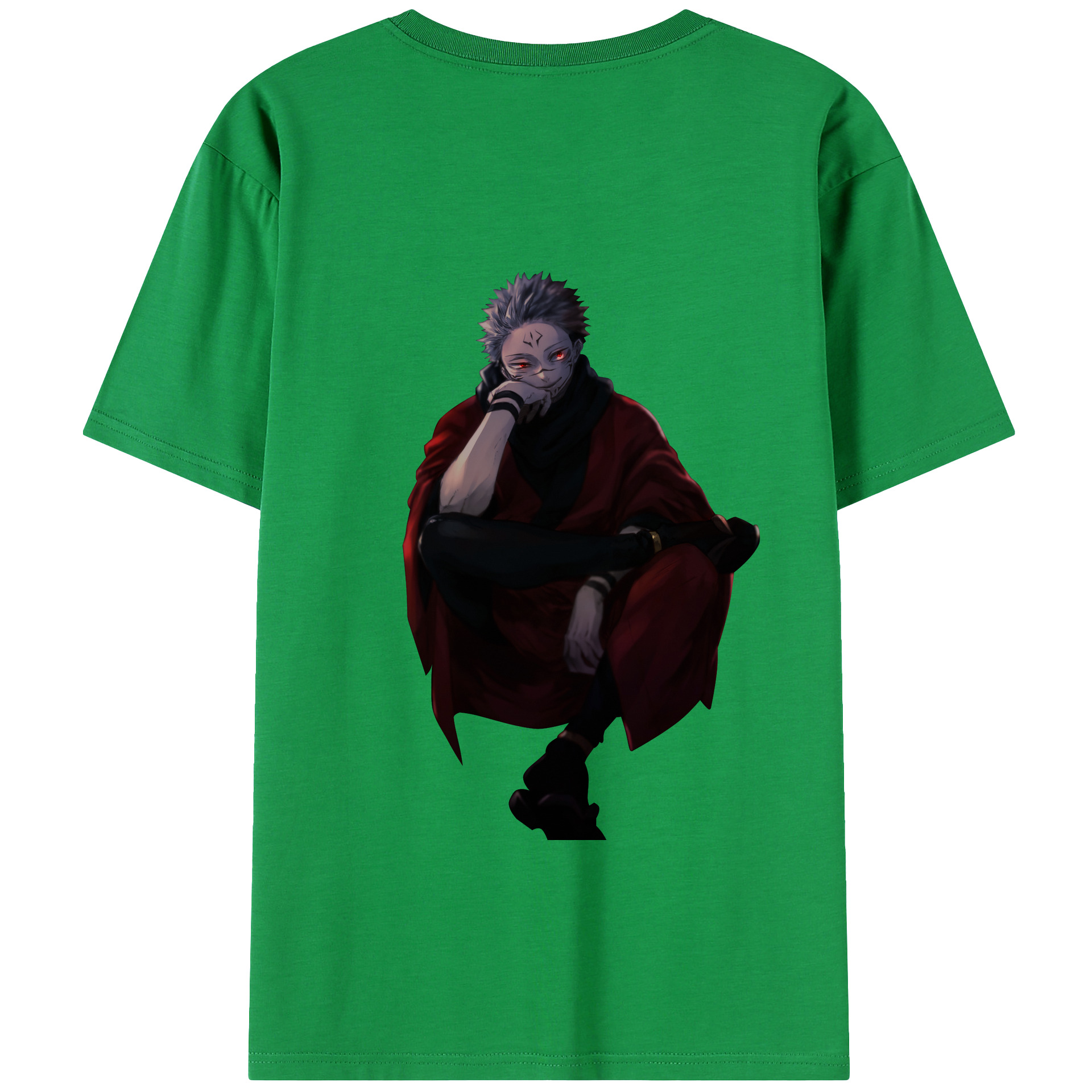 （画像用） 呪術廻戦 Jujutsu Kaisen 綿100％ メンズ半袖Tシャツ（バックプリント） 通気性