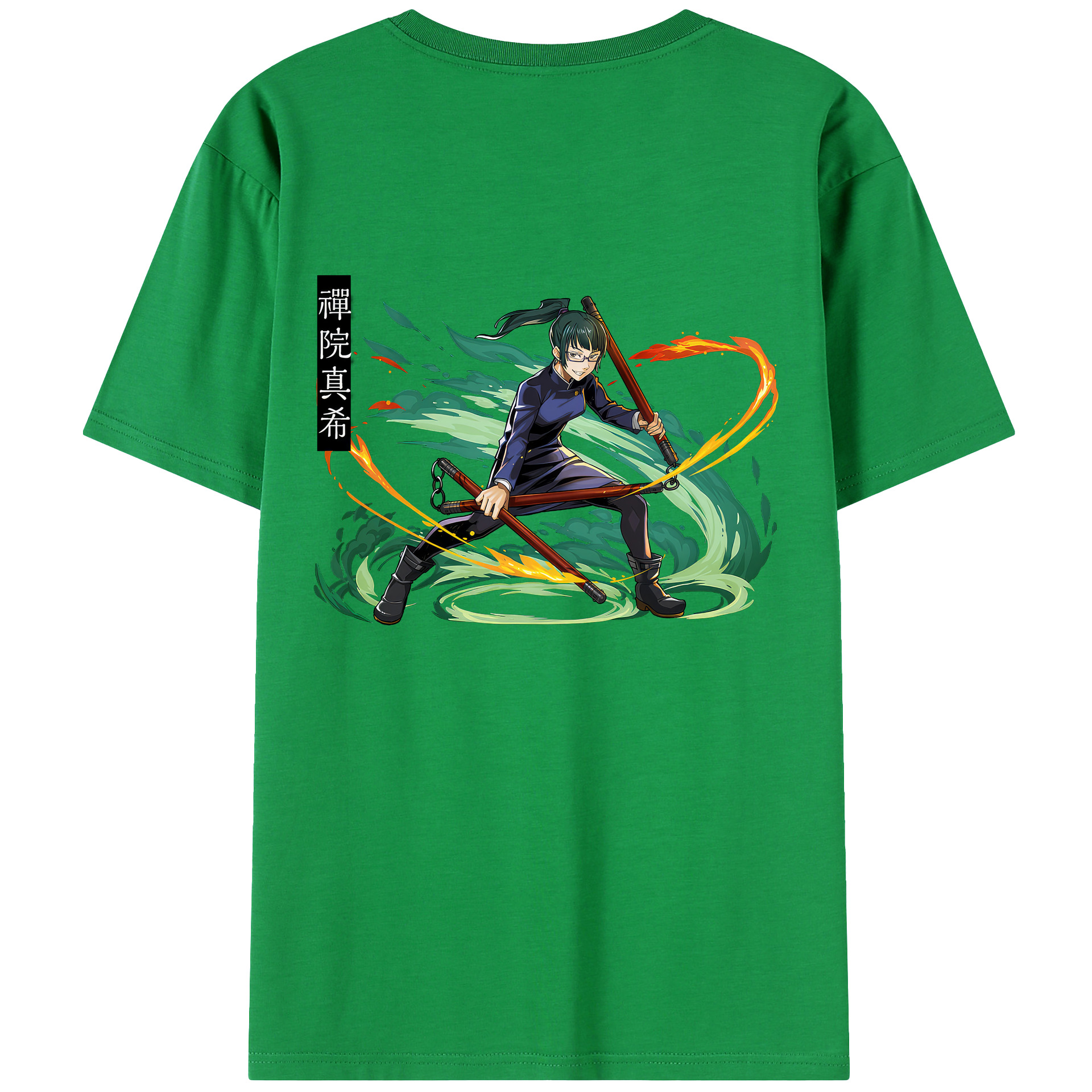 （画像用） 呪術廻戦 Jujutsu Kaisen 綿100％ メンズ半袖Tシャツ（バックプリント） 通気性