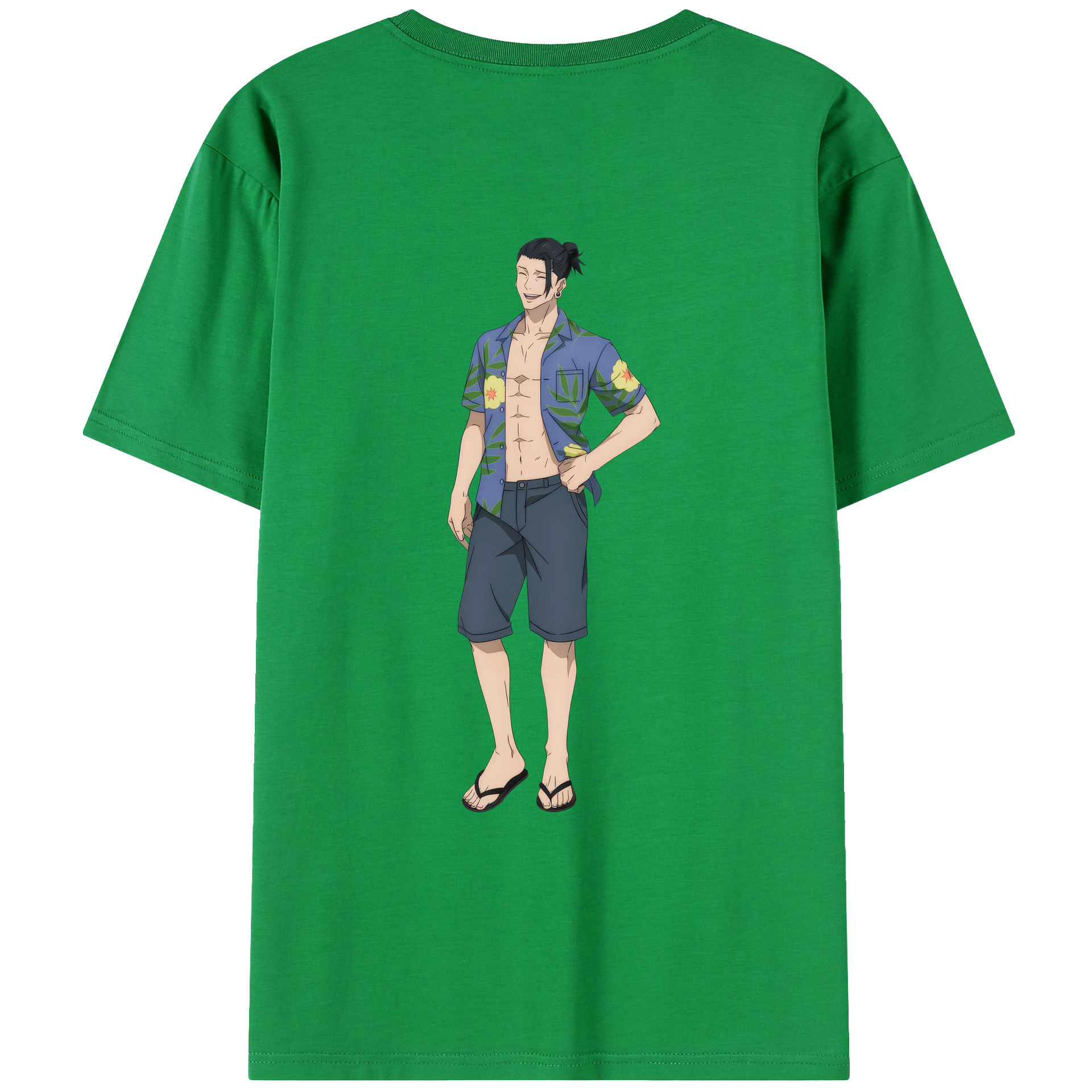 （画像用） 呪術廻戦 Jujutsu Kaisen 綿100％ メンズ半袖Tシャツ（バックプリント） 通気性