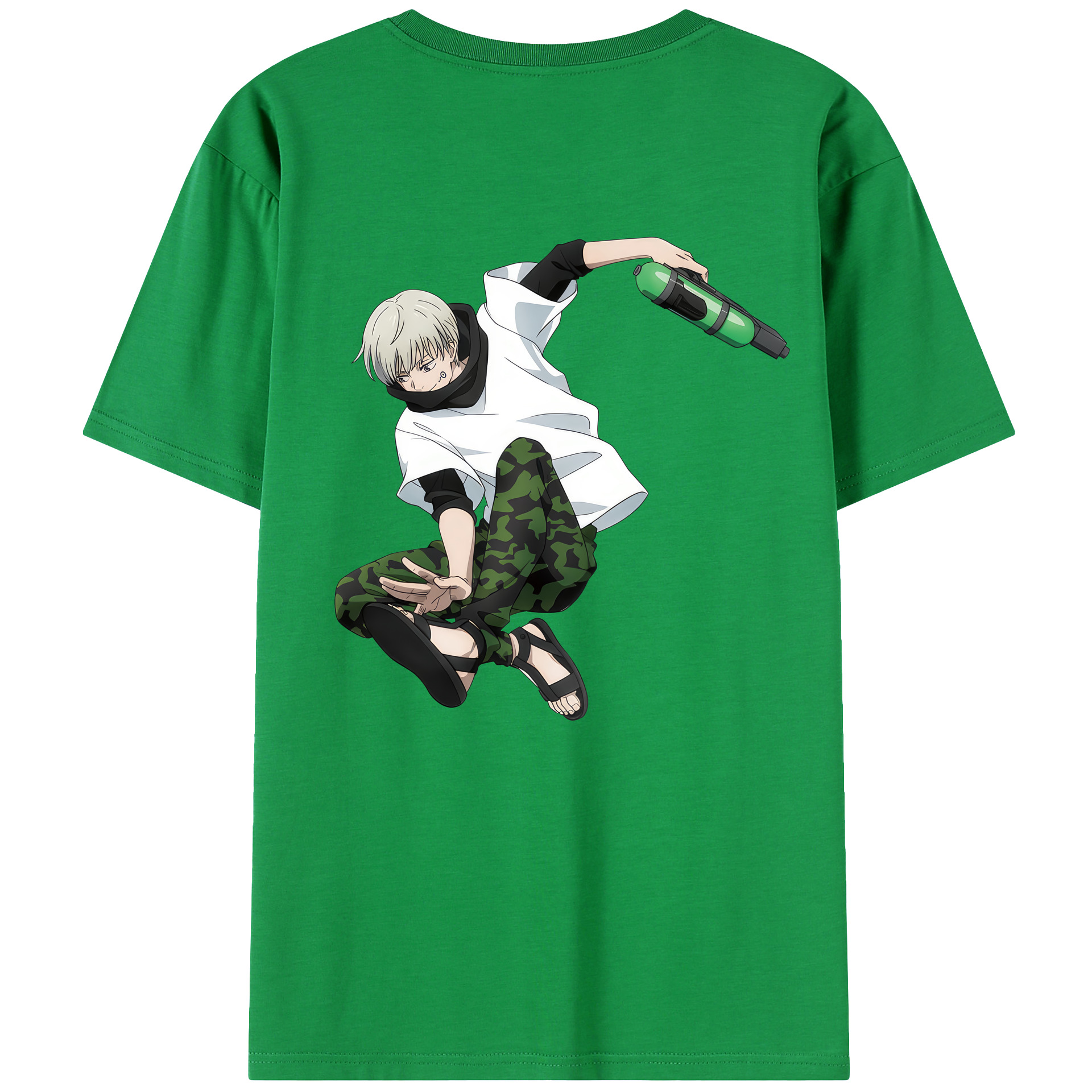 （画像用） 呪術廻戦 Jujutsu Kaisen 綿100％ メンズ半袖Tシャツ（バックプリント） 通気性