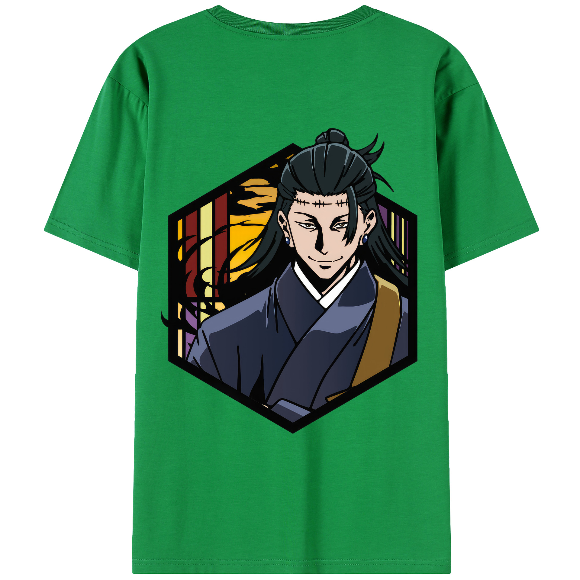 （画像用） 呪術廻戦 Jujutsu Kaisen 綿100％ メンズ半袖Tシャツ（バックプリント） 通気性