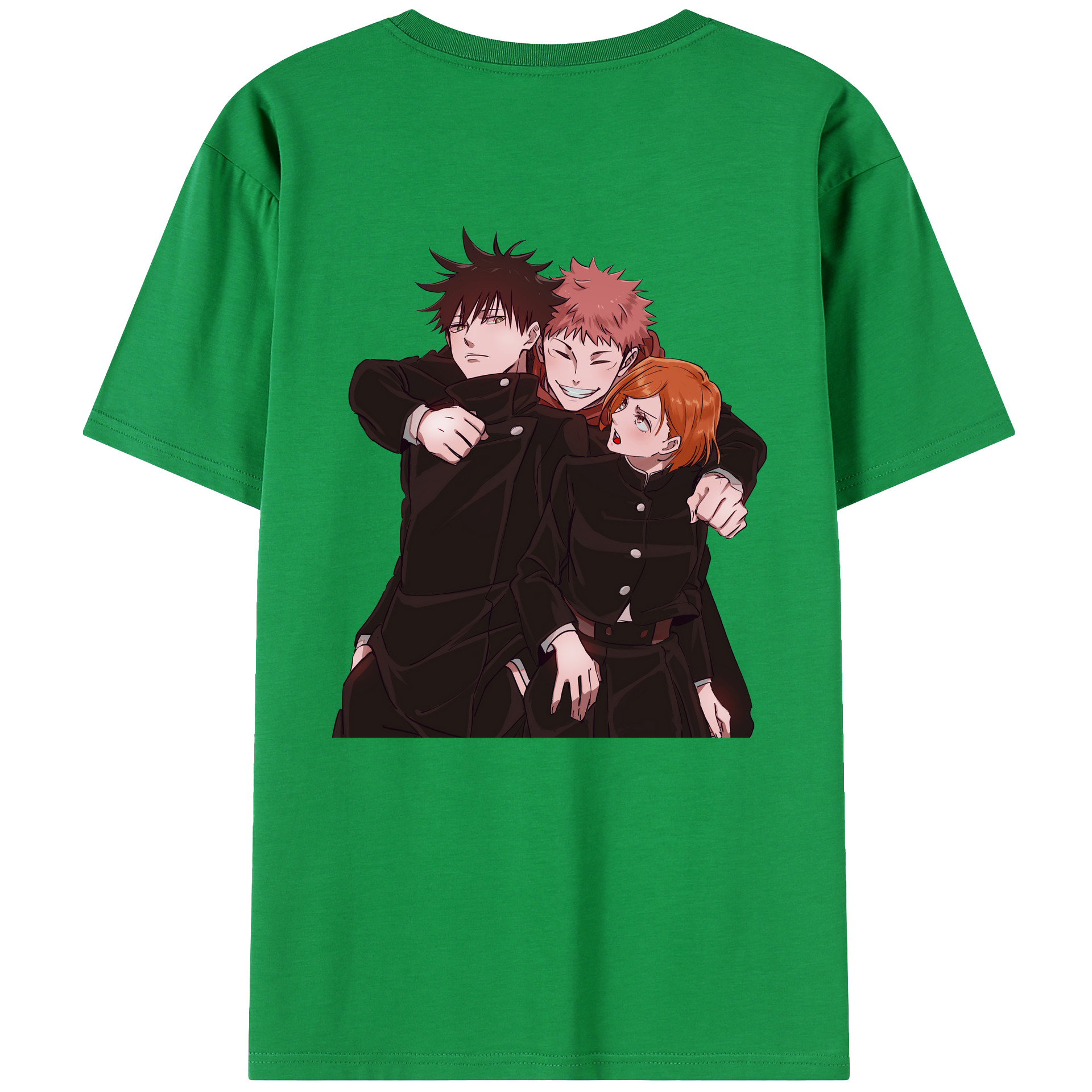 （画像用） 呪術廻戦 Jujutsu Kaisen 綿100％ メンズ半袖Tシャツ（バックプリント） 通気性