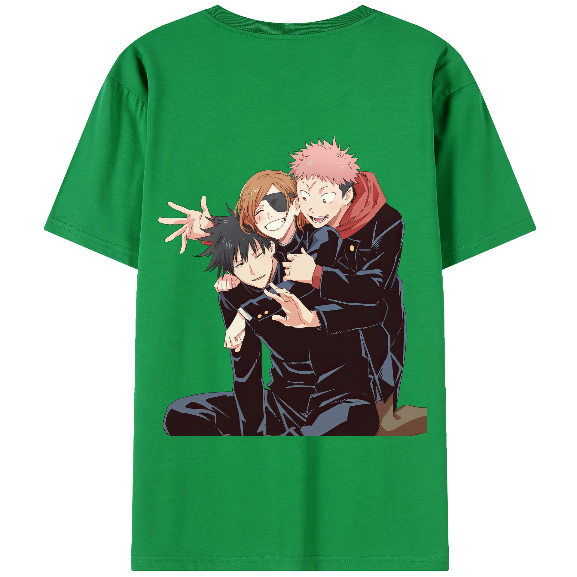 （画像用） 呪術廻戦 Jujutsu Kaisen 綿100％ メンズ半袖Tシャツ（バックプリント） 通気性