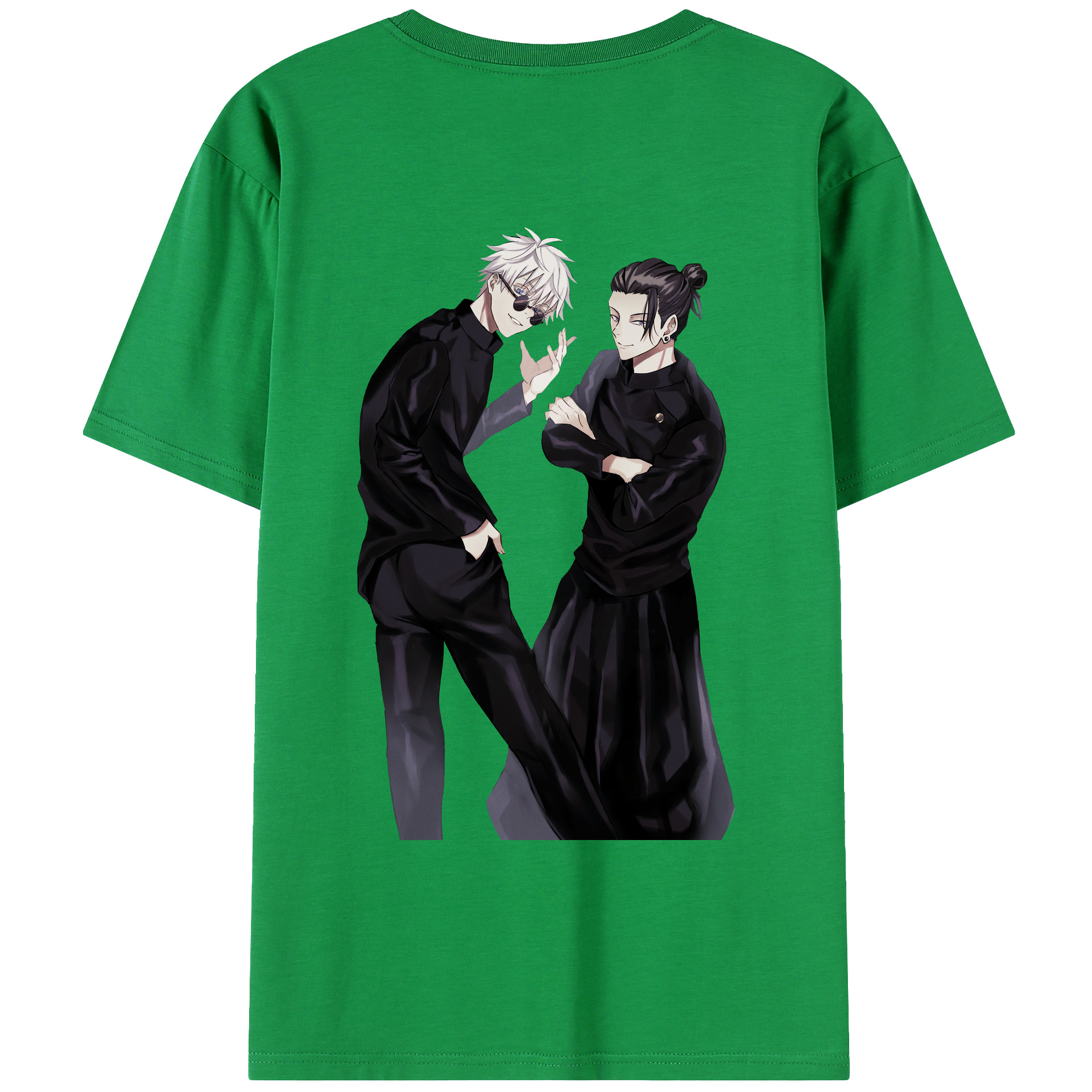 （画像用） 呪術廻戦 Jujutsu Kaisen 綿100％ メンズ半袖Tシャツ（バックプリント） 通気性