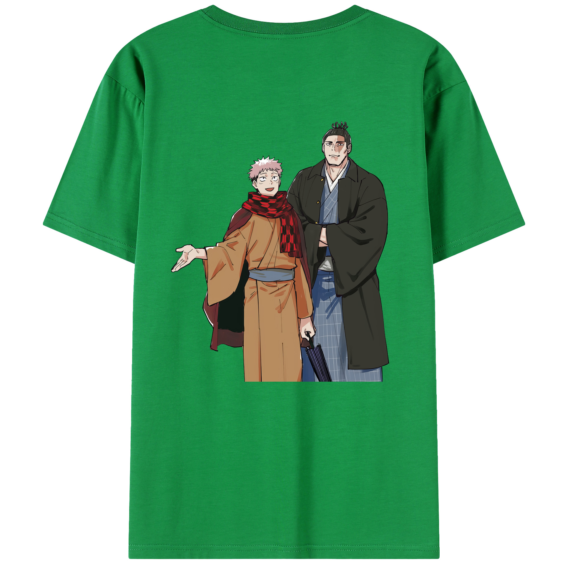 （画像用） 呪術廻戦 Jujutsu Kaisen 綿100％ メンズ半袖Tシャツ（バックプリント） 通気性