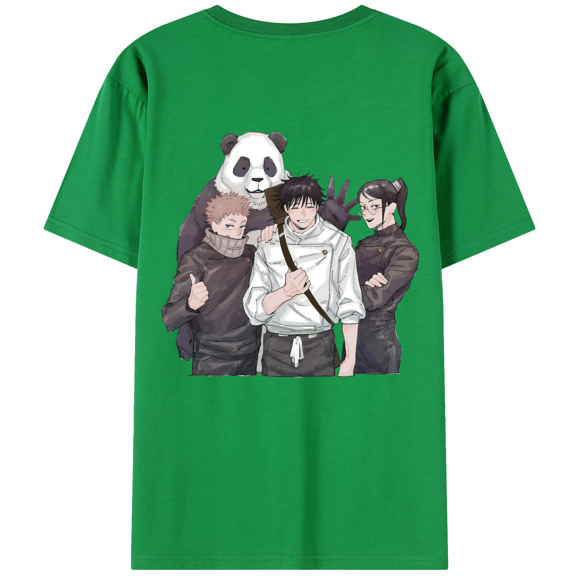 （画像用） 呪術廻戦 Jujutsu Kaisen 綿100％ メンズ半袖Tシャツ（バックプリント） 通気性