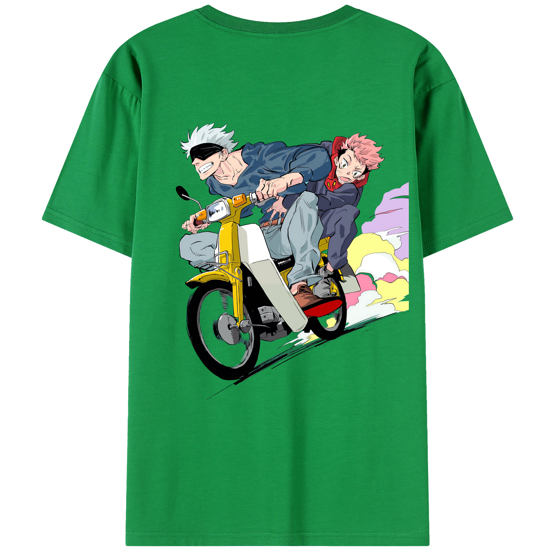 （画像用） 呪術廻戦 Jujutsu Kaisen 綿100％ メンズ半袖Tシャツ（バックプリント） 通気性