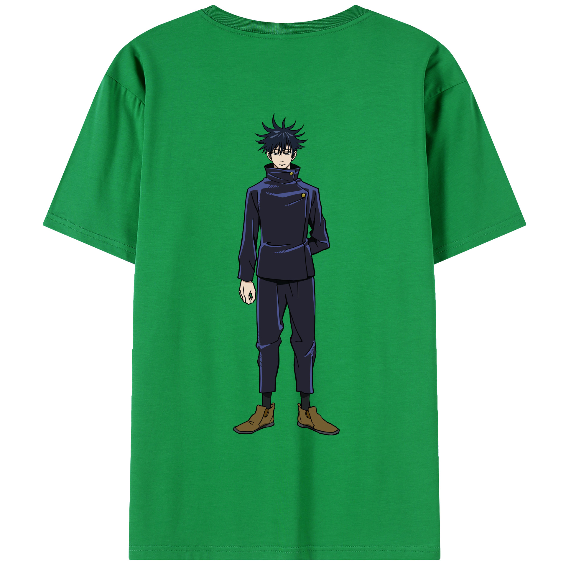 （画像用） 呪術廻戦 Jujutsu Kaisen 綿100％ メンズ半袖Tシャツ（バックプリント） 通気性