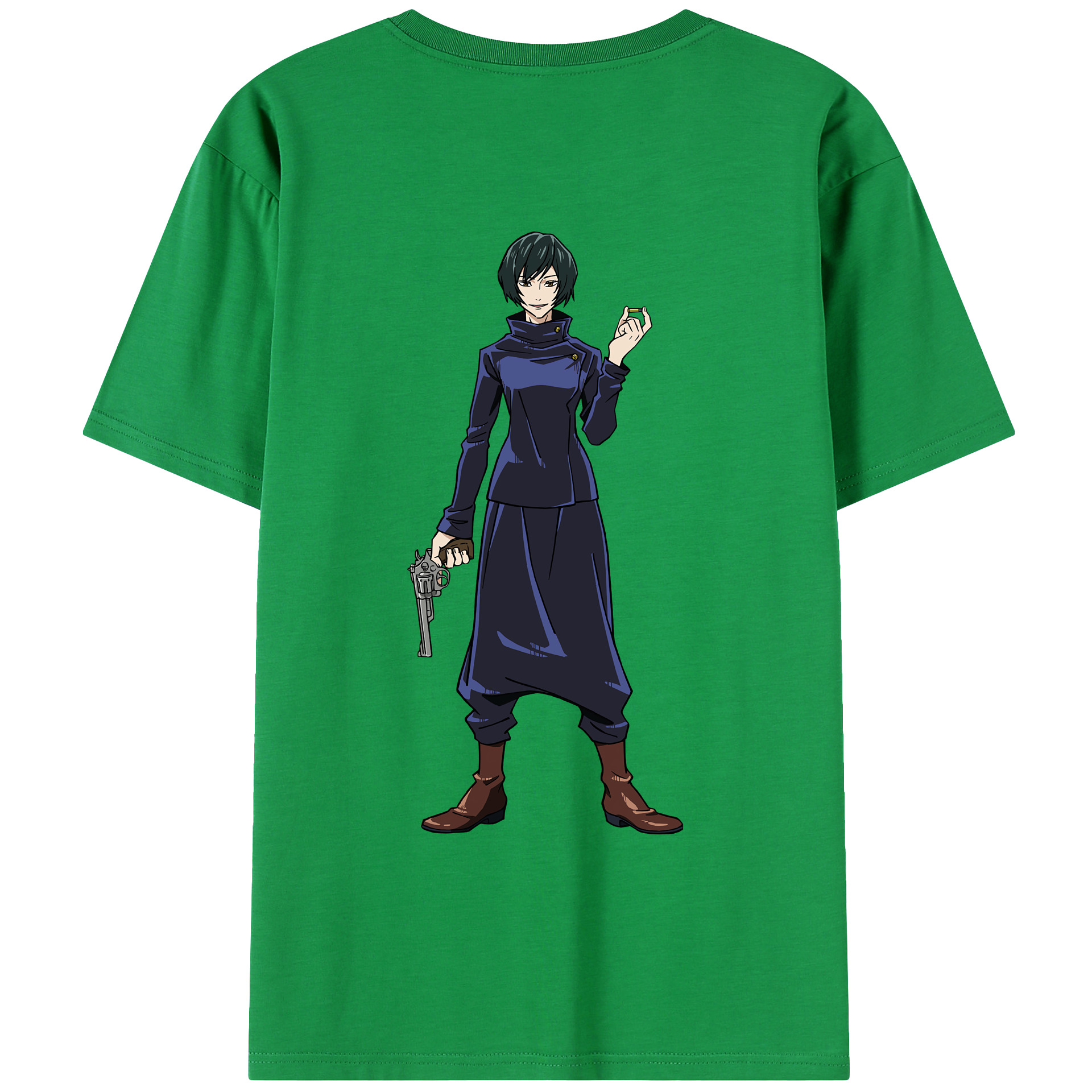 （画像用） 呪術廻戦 Jujutsu Kaisen 綿100％ メンズ半袖Tシャツ（バックプリント） 通気性