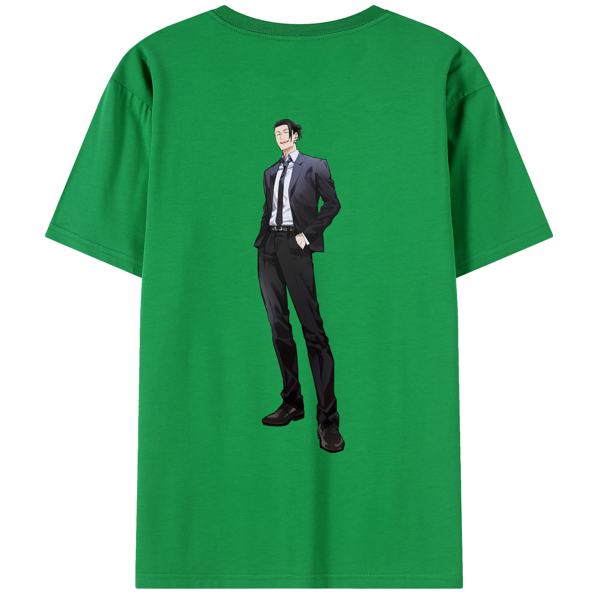 （画像用） 呪術廻戦 Jujutsu Kaisen 綿100％ メンズ半袖Tシャツ（バックプリント） 通気性