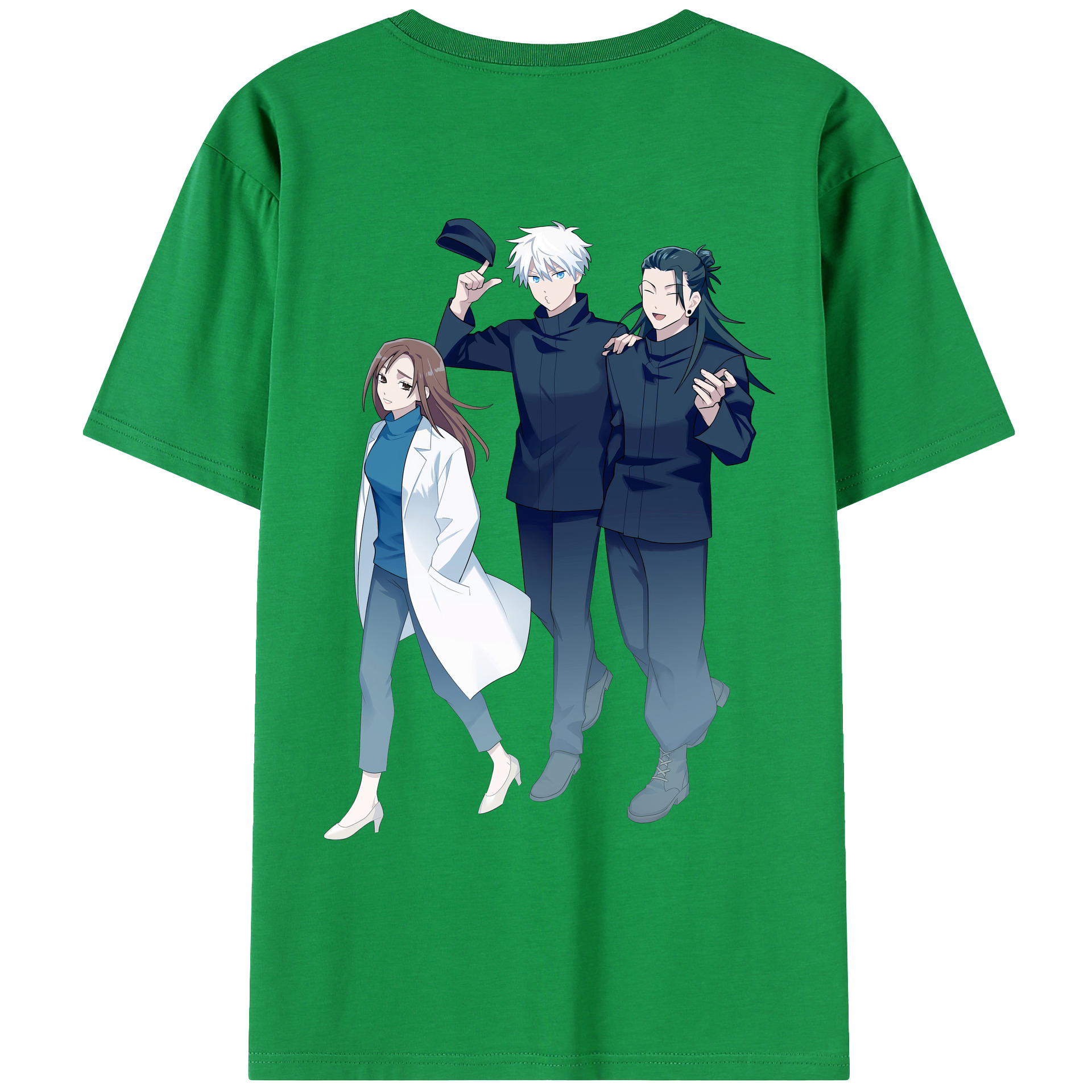 （画像用） 呪術廻戦 Jujutsu Kaisen 綿100％ メンズ半袖Tシャツ（バックプリント） 通気性