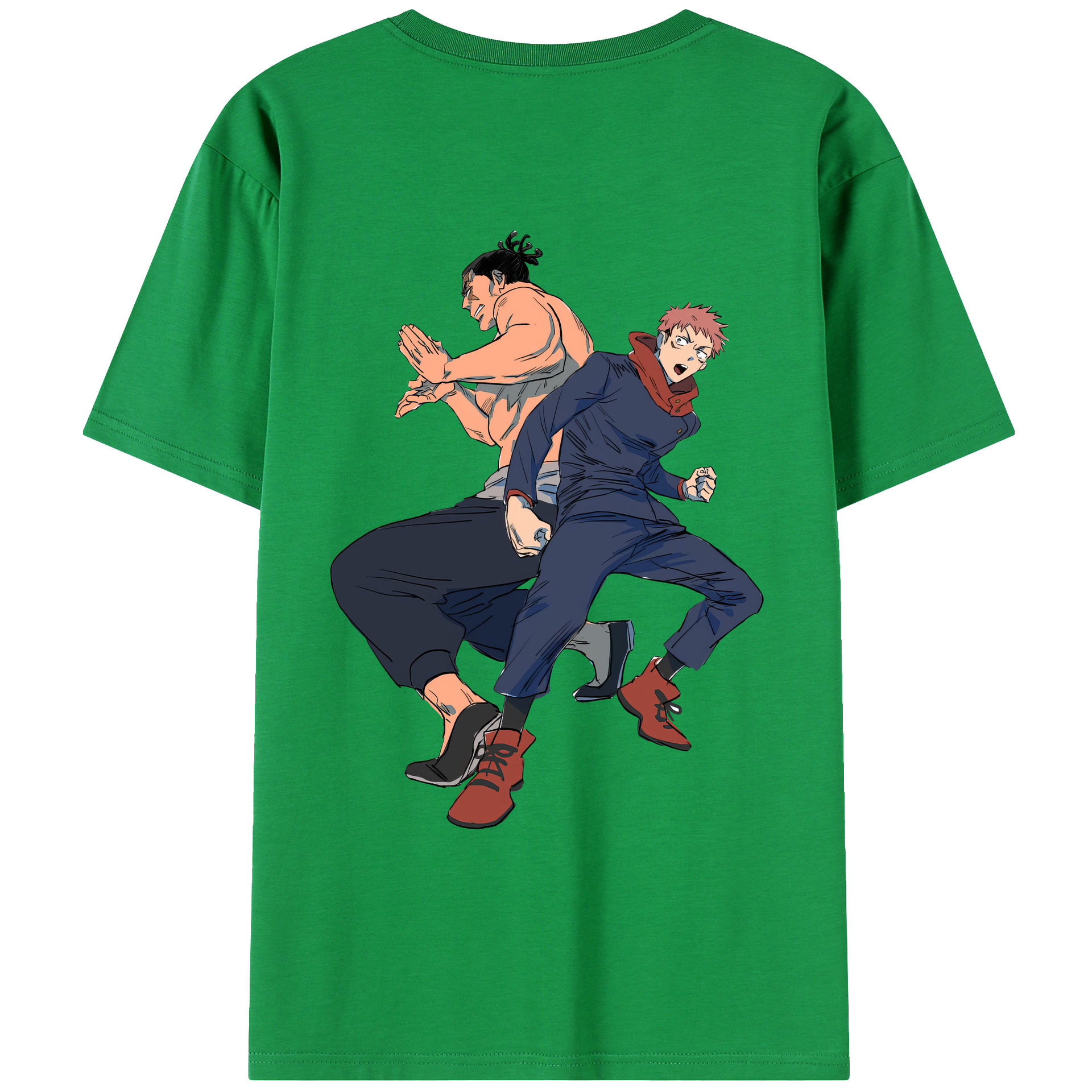 （画像用） 呪術廻戦 Jujutsu Kaisen 綿100％ メンズ半袖Tシャツ（バックプリント） 通気性