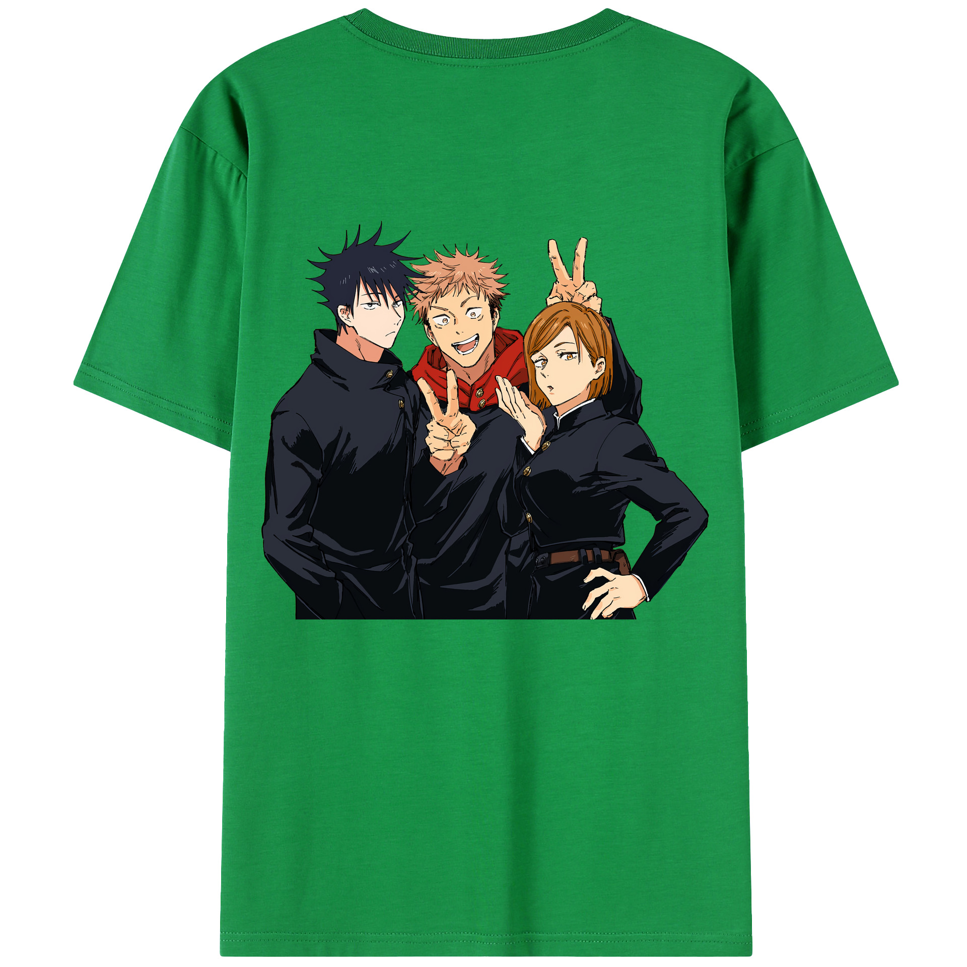 （画像用） 呪術廻戦 Jujutsu Kaisen 綿100％ メンズ半袖Tシャツ（バックプリント） 通気性